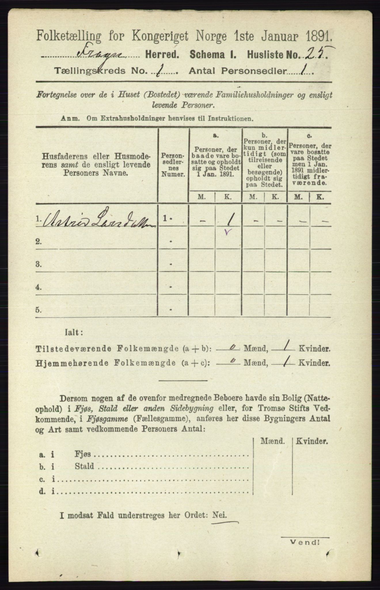 RA, Folketelling 1891 for 0215 Frogn herred, 1891, s. 40