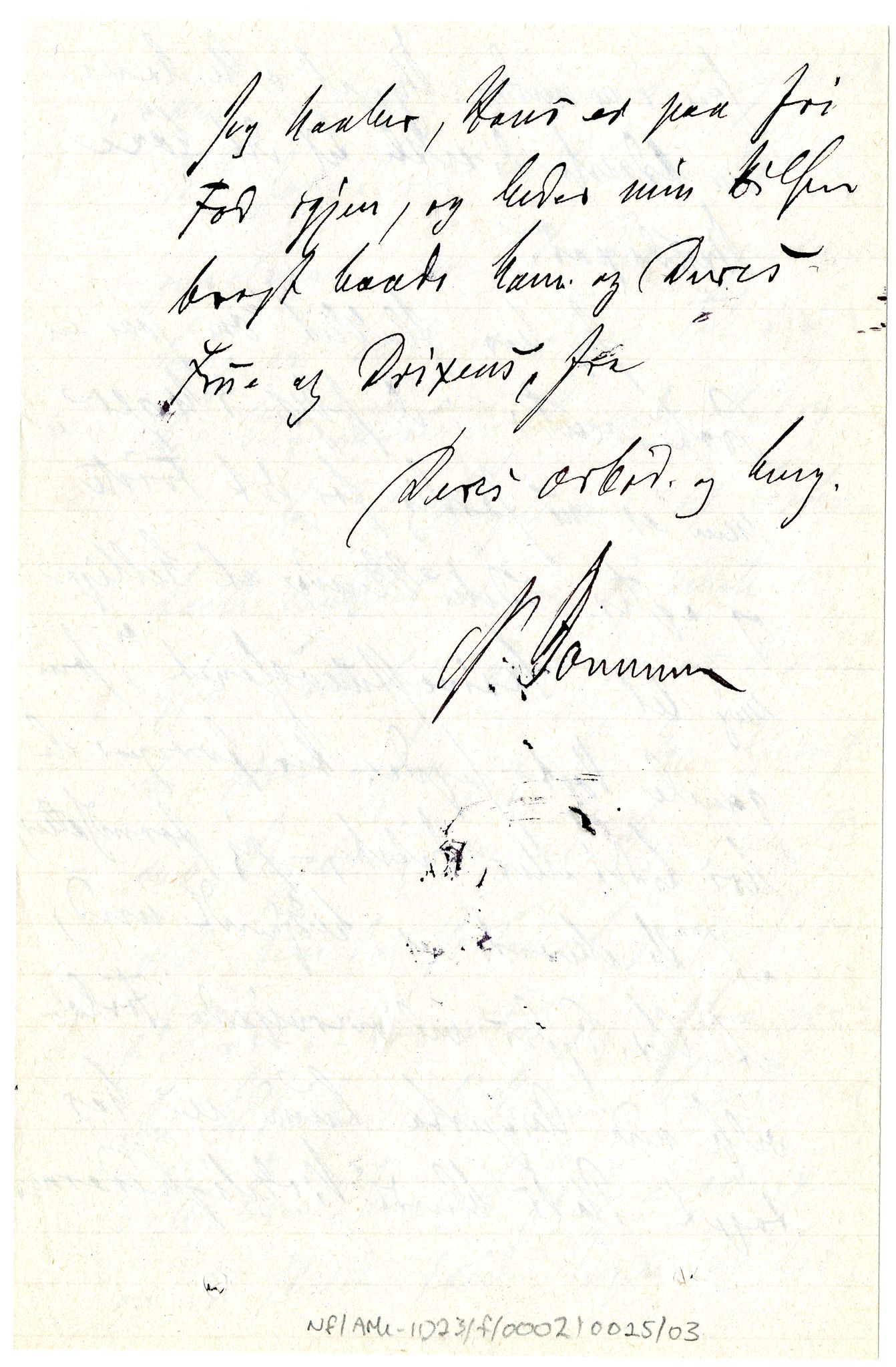 Diderik Maria Aalls brevsamling, NF/Ark-1023/F/L0002: D.M. Aalls brevsamling. B - C, 1799-1889, s. 117