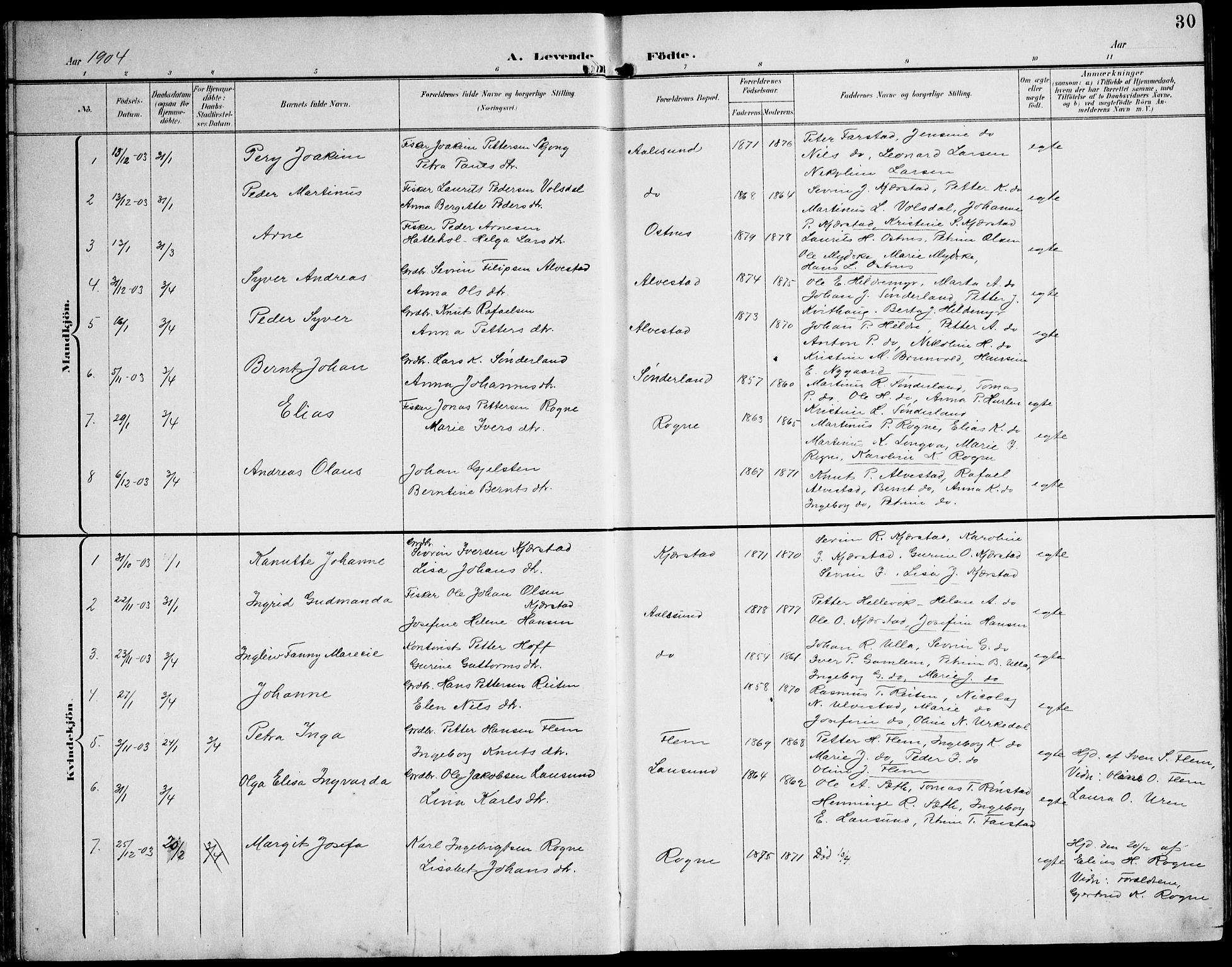 Ministerialprotokoller, klokkerbøker og fødselsregistre - Møre og Romsdal, AV/SAT-A-1454/536/L0511: Klokkerbok nr. 536C06, 1899-1944, s. 30