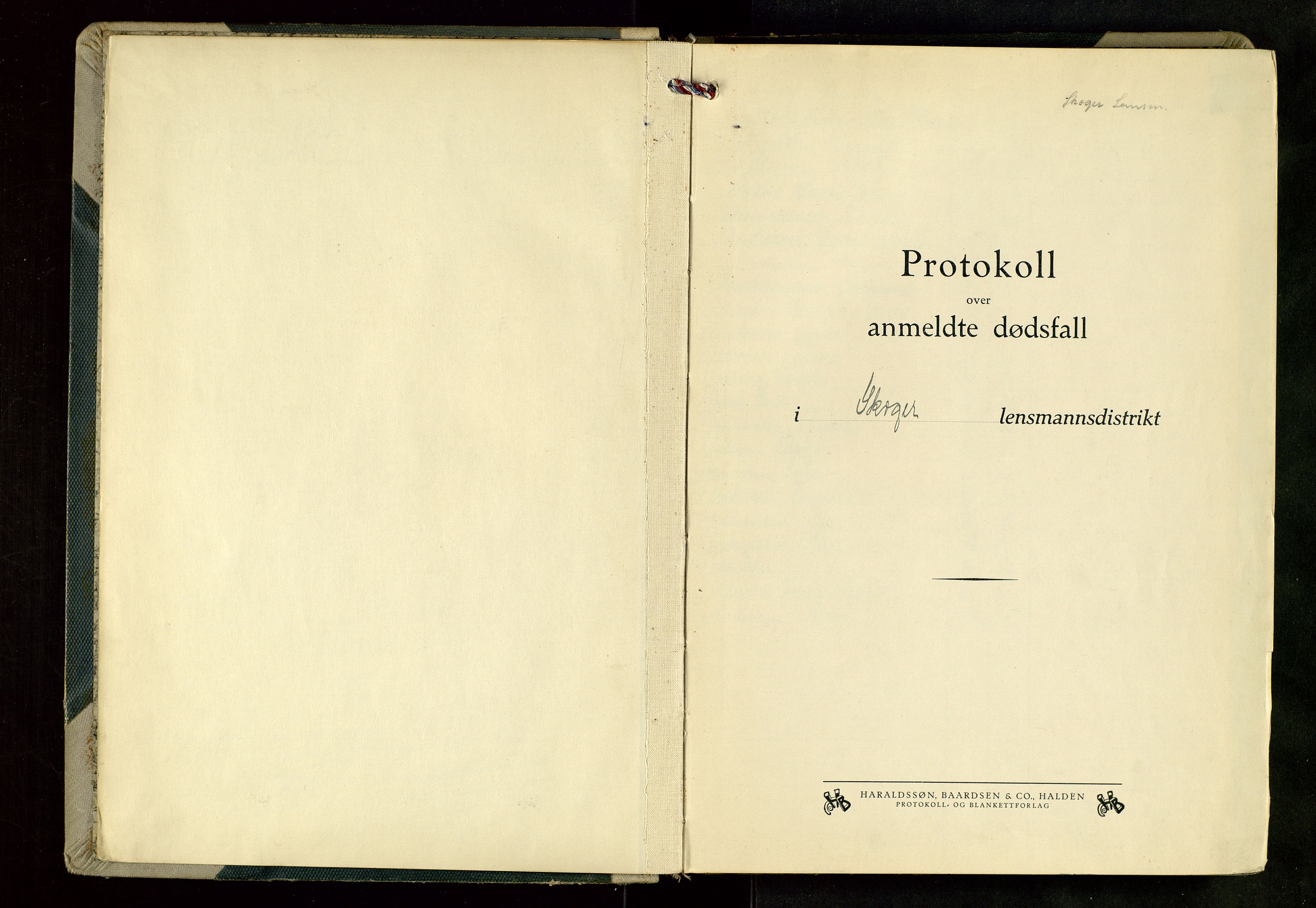 Skoger lensmannskontor, AV/SAKO-A-548/H/Ha/L0011: Dødsfallsprotokoll, 1943-1946