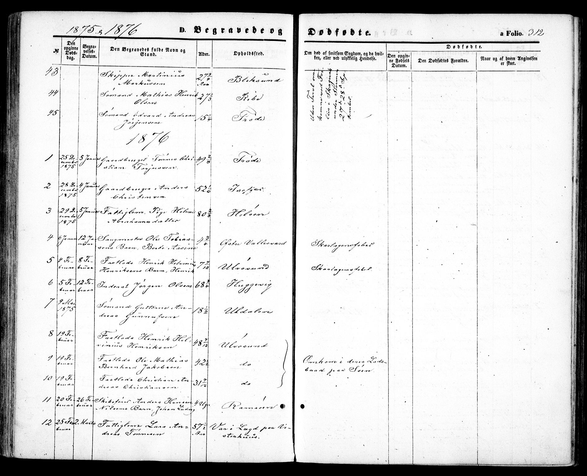 Høvåg sokneprestkontor, SAK/1111-0025/F/Fa/L0004: Ministerialbok nr. A 4, 1859-1877, s. 312