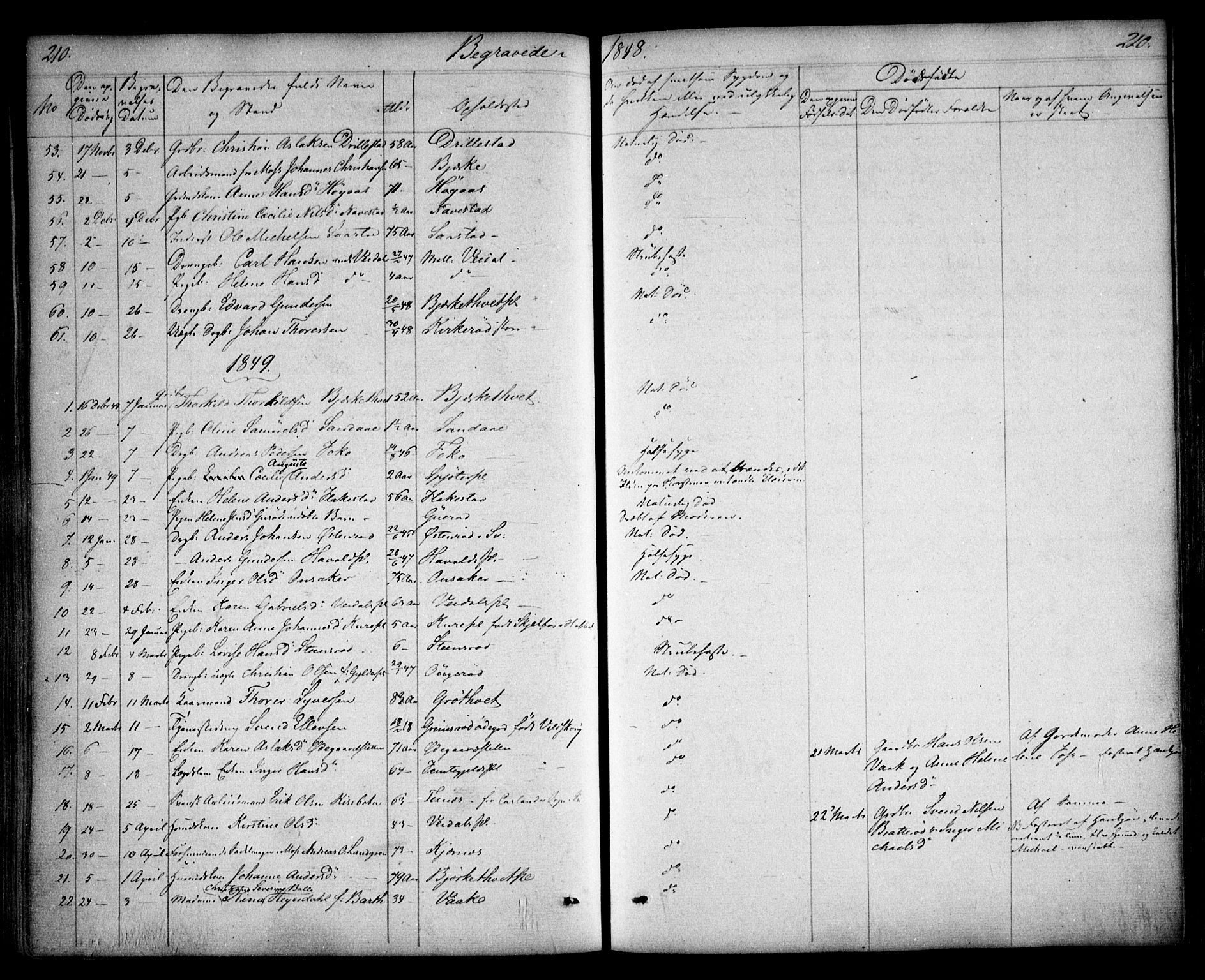 Våler prestekontor Kirkebøker, AV/SAO-A-11083/F/Fa/L0006: Ministerialbok nr. I 6, 1840-1861, s. 210