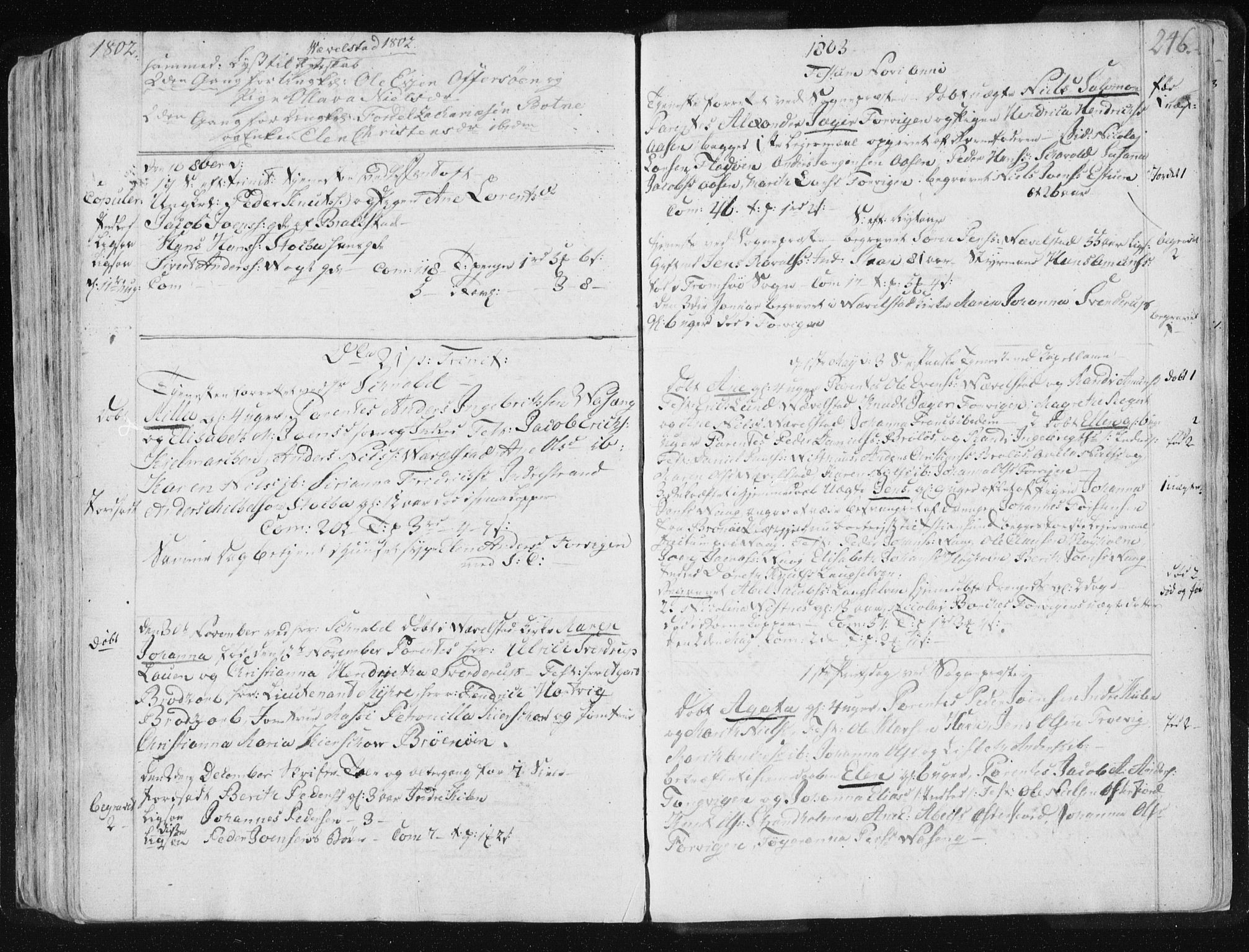 Ministerialprotokoller, klokkerbøker og fødselsregistre - Nordland, AV/SAT-A-1459/830/L0444: Ministerialbok nr. 830A08, 1801-1819, s. 246