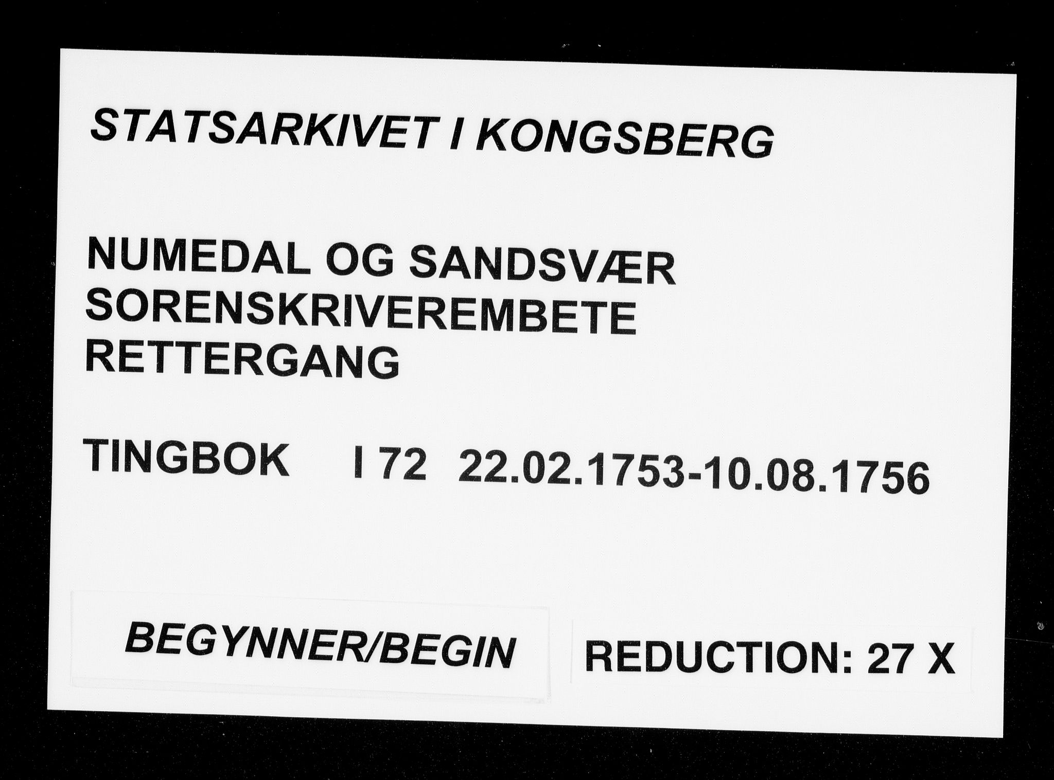 Numedal og Sandsvær sorenskriveri, SAKO/A-128/F/Fa/Faa/L0072: Tingbøker, 1753-1756