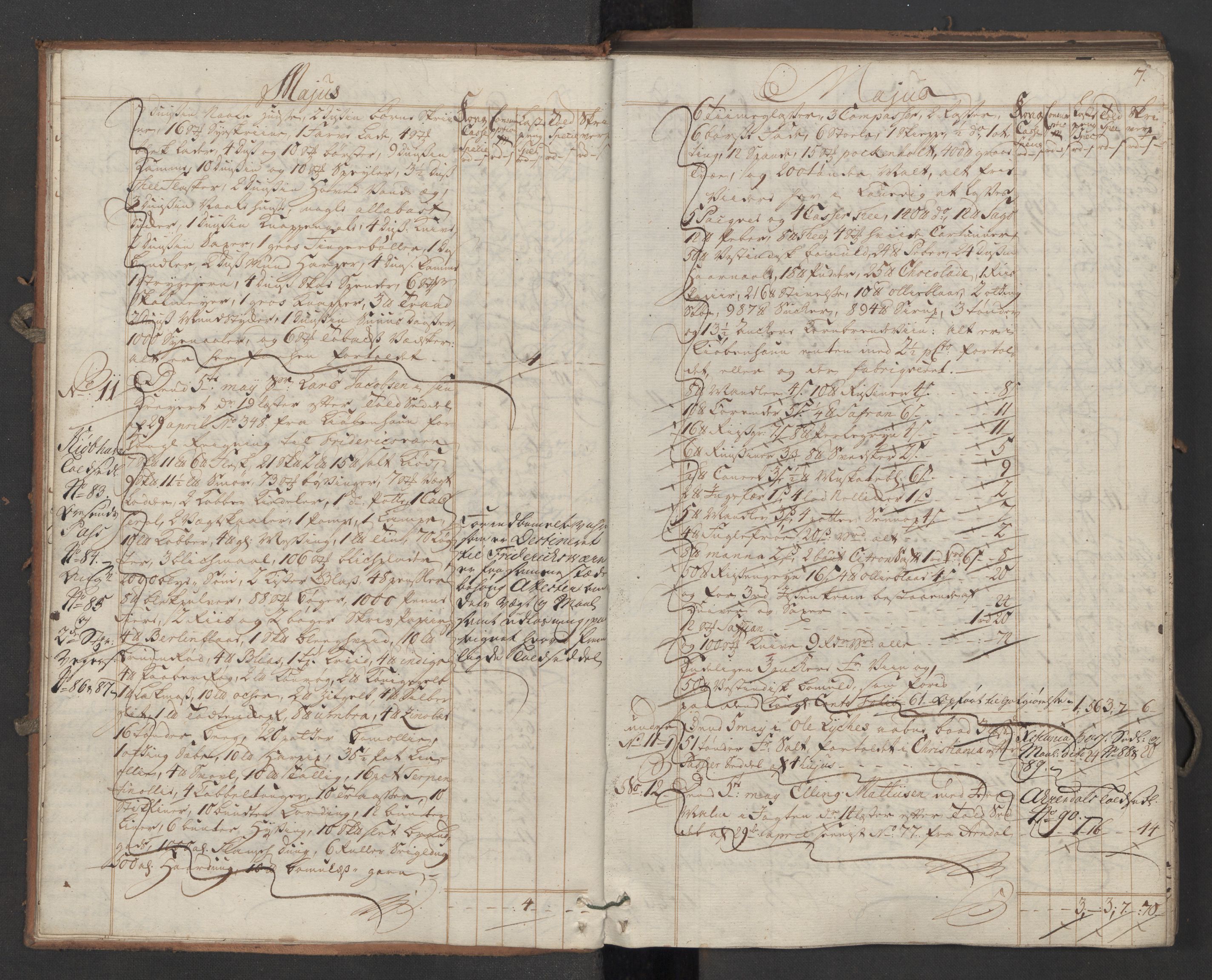 Generaltollkammeret, tollregnskaper, AV/RA-EA-5490/R11/L0038/0001: Tollregnskaper Larvik og Sandefjord / Inngående hovedtollbok, 1762, s. 6b-7a
