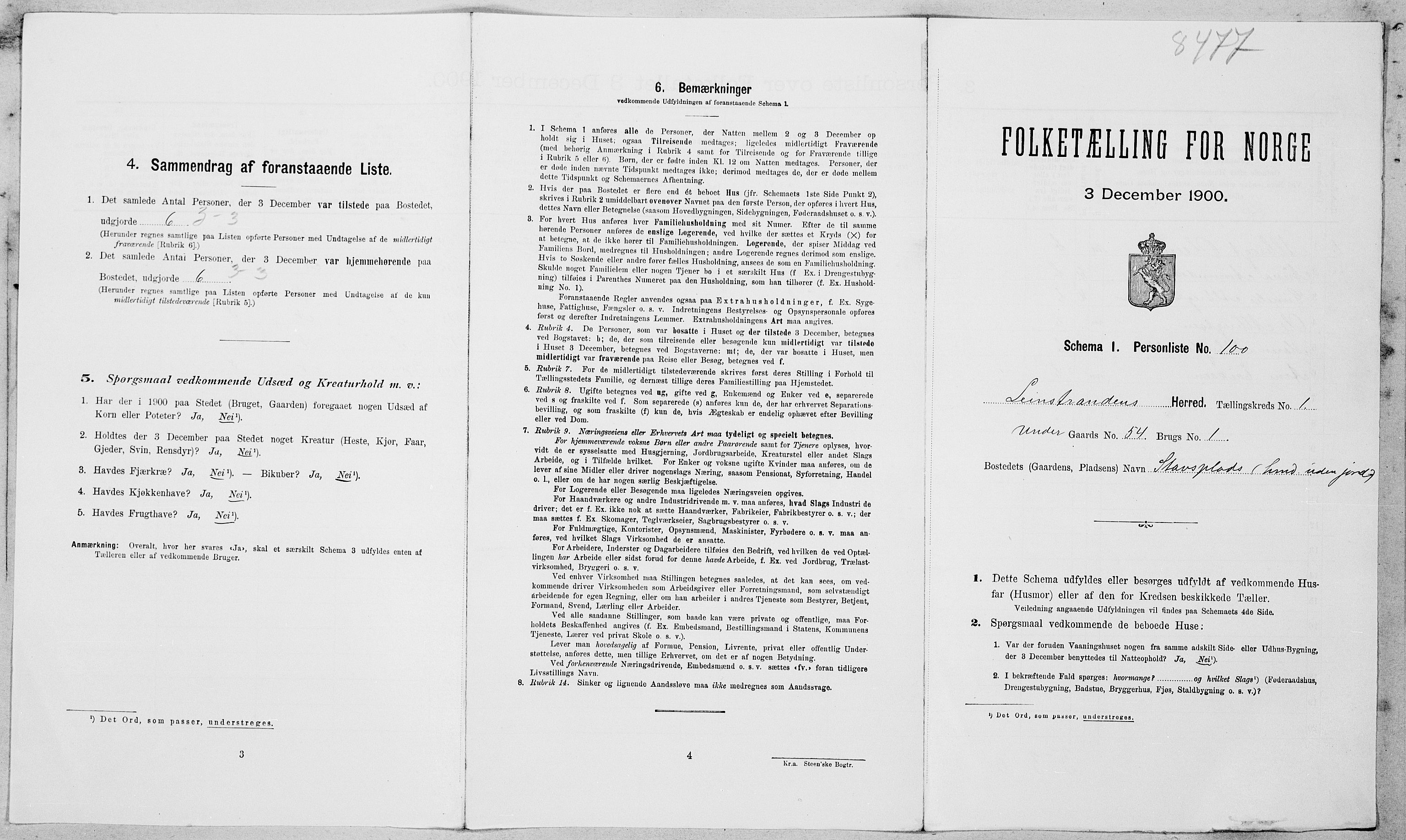 SAT, Folketelling 1900 for 1654 Leinstrand herred, 1900, s. 213