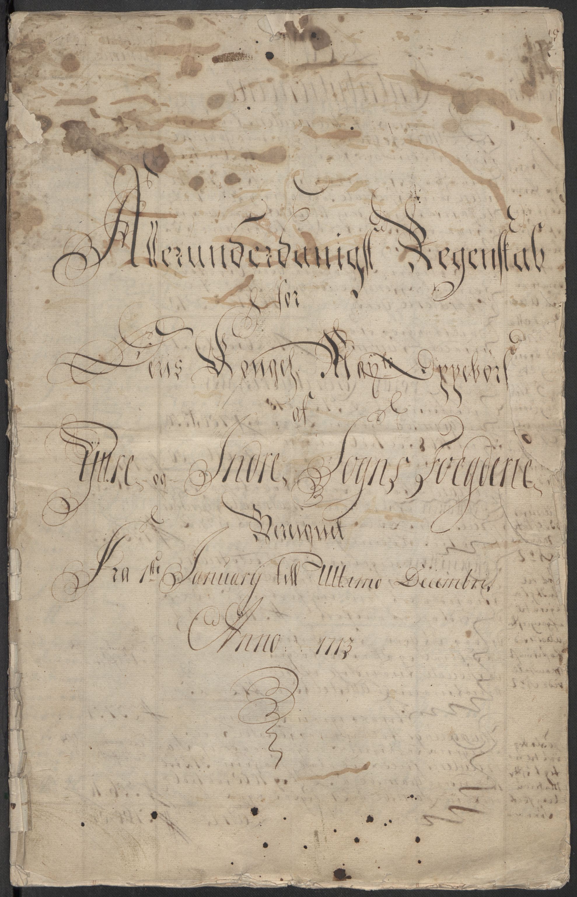 Rentekammeret inntil 1814, Reviderte regnskaper, Fogderegnskap, RA/EA-4092/R52/L3319: Fogderegnskap Sogn, 1713-1714, s. 4