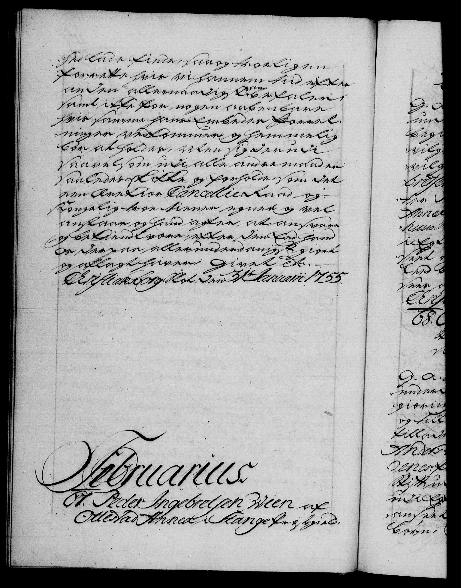 Danske Kanselli 1572-1799, RA/EA-3023/F/Fc/Fca/Fcaa/L0039: Norske registre, 1755-1756, s. 47b
