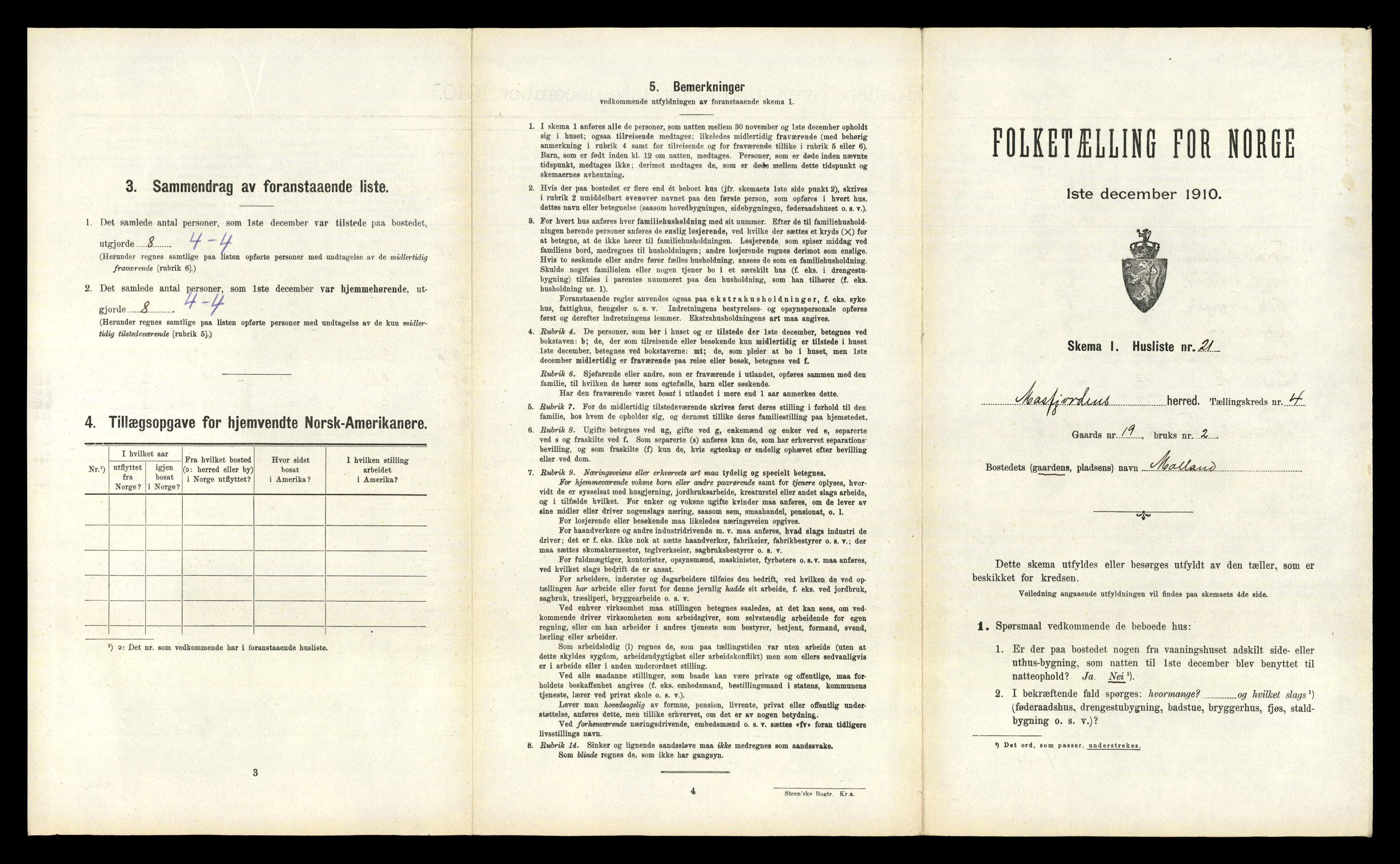 RA, Folketelling 1910 for 1266 Masfjorden herred, 1910, s. 290