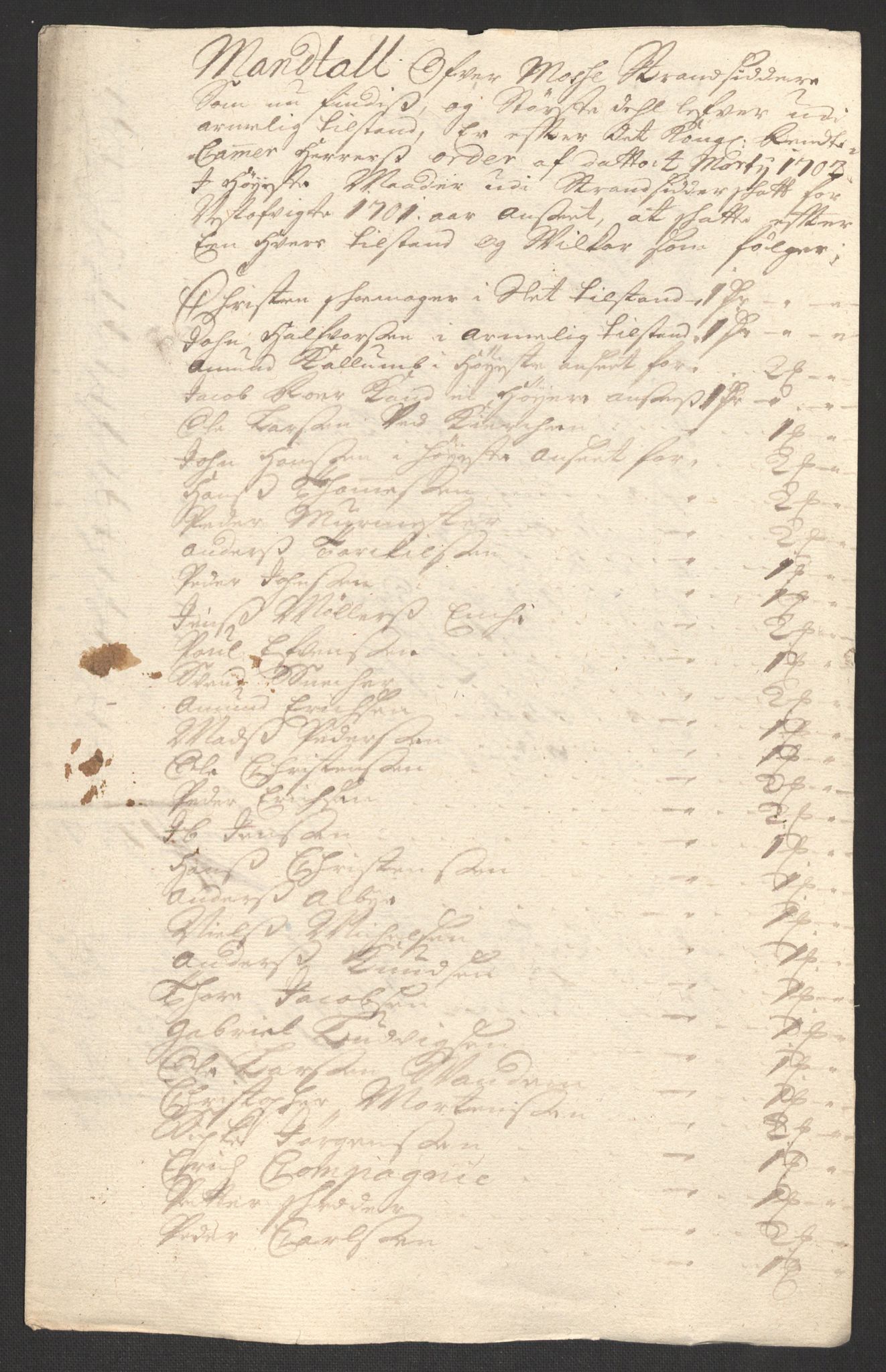 Rentekammeret inntil 1814, Reviderte regnskaper, Fogderegnskap, AV/RA-EA-4092/R04/L0130: Fogderegnskap Moss, Onsøy, Tune, Veme og Åbygge, 1701, s. 112