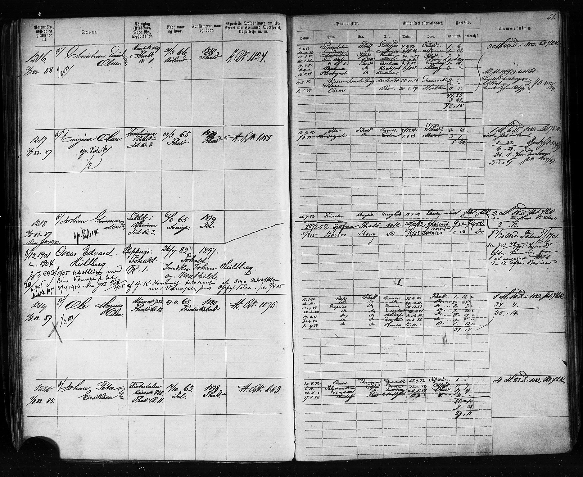 Halden mønstringskontor, AV/SAO-A-10569a/F/Fc/Fca/L0005: Annotasjonsrulle, 1875-1910, s. 54