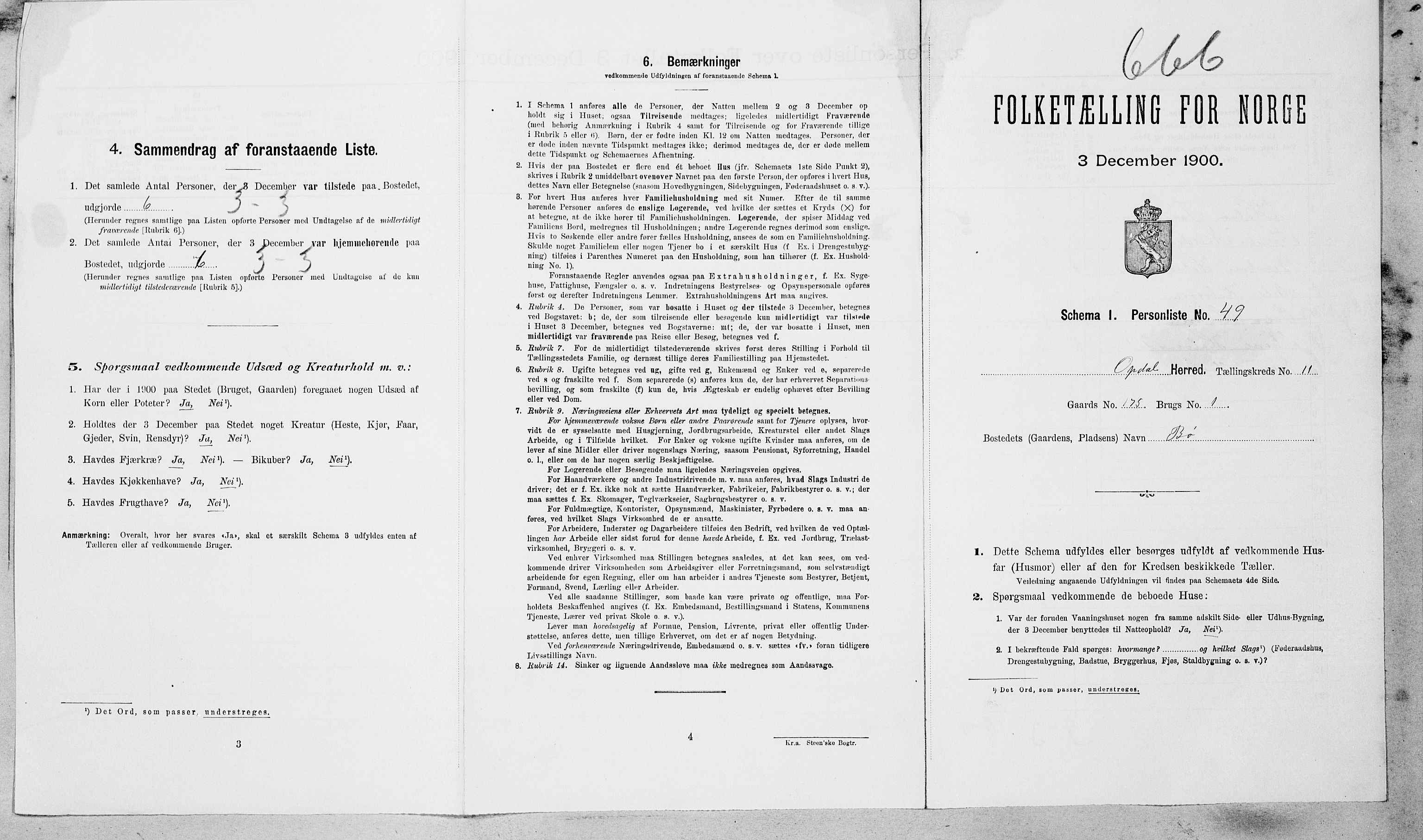 SAT, Folketelling 1900 for 1634 Oppdal herred, 1900, s. 944