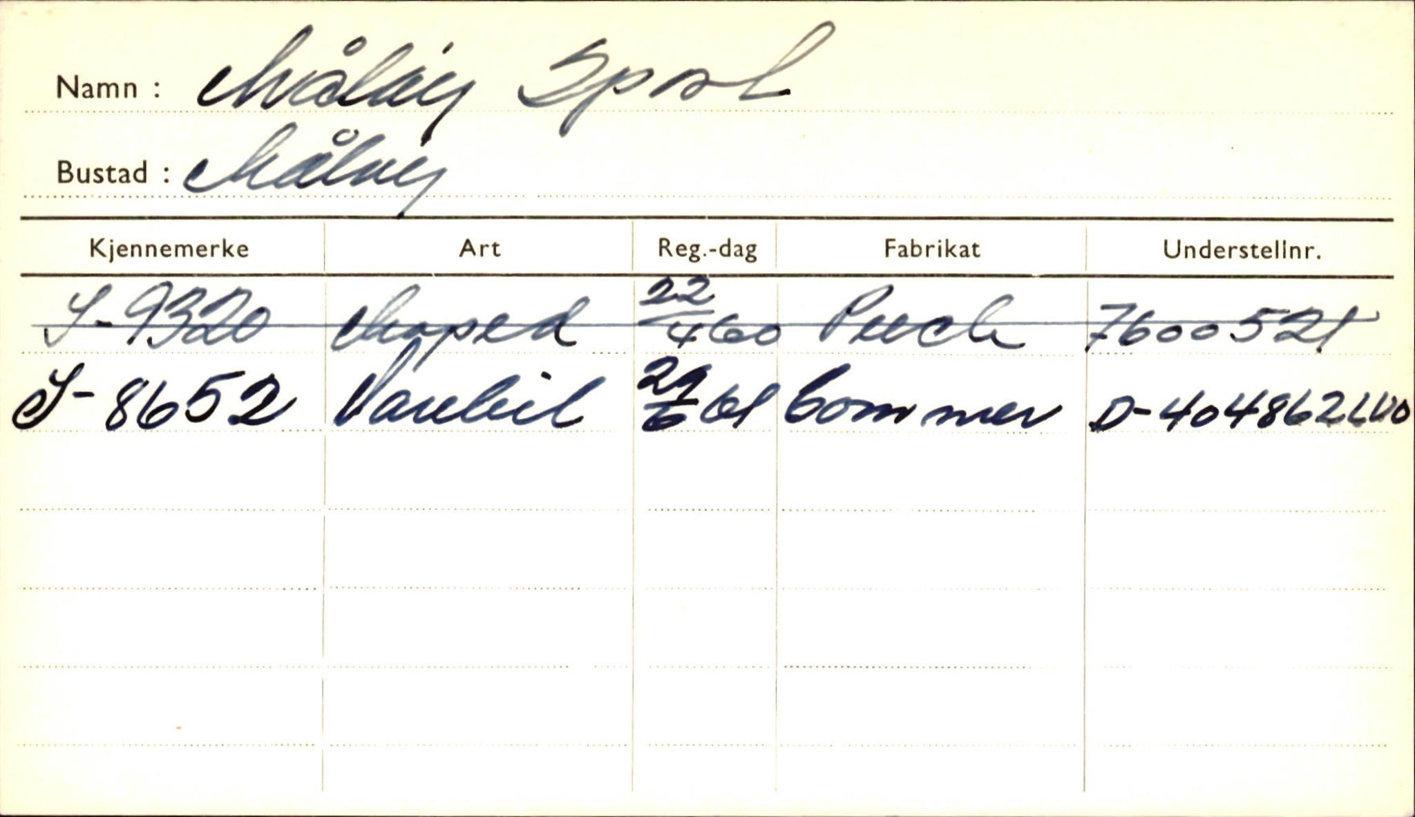 Statens vegvesen, Sogn og Fjordane vegkontor, AV/SAB-A-5301/4/F/L0001D: Eigarregister Fjordane til 1.6.1961, 1930-1961, s. 797