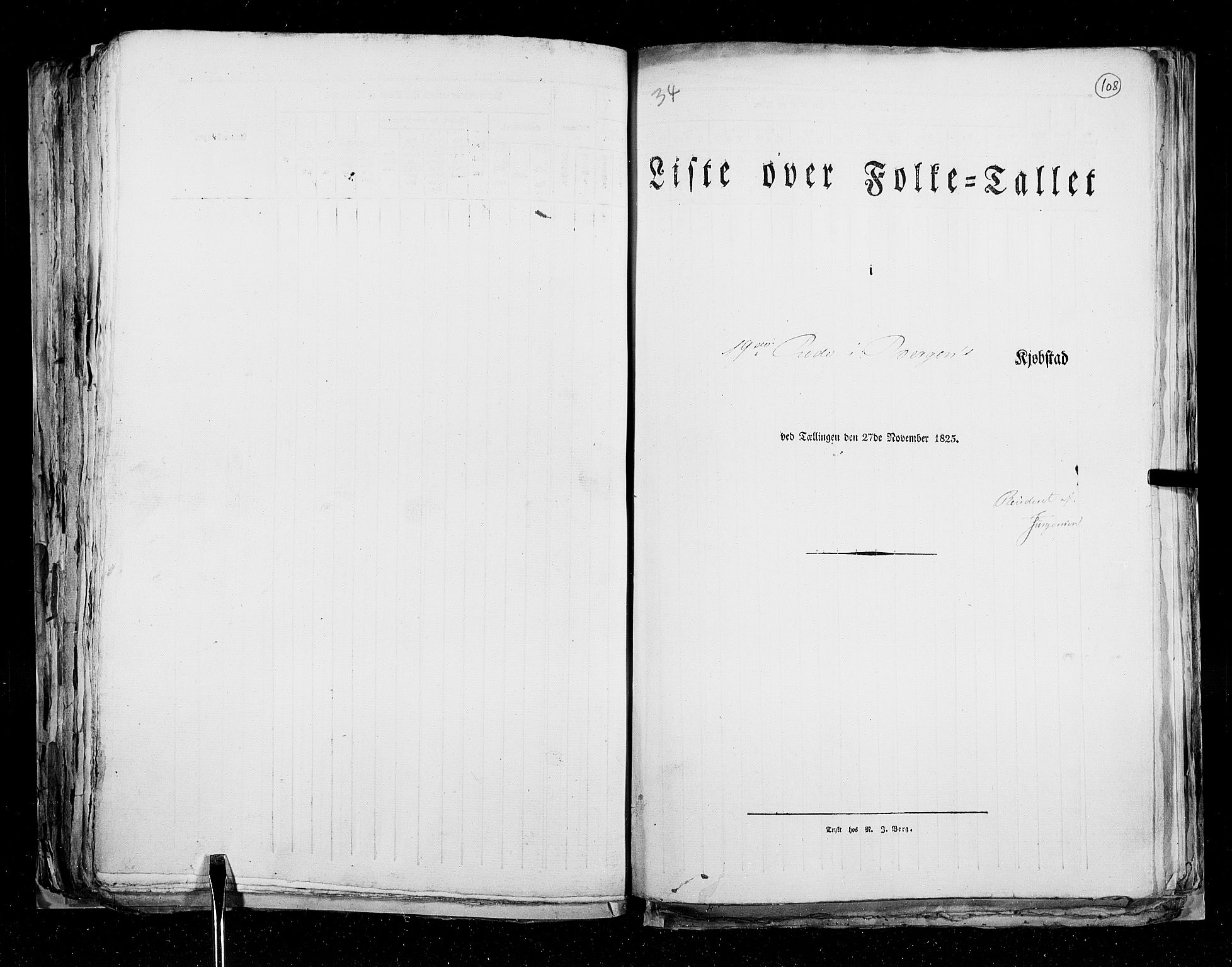 RA, Folketellingen 1825, bind 22: Bergen kjøpstad, 1825, s. 108