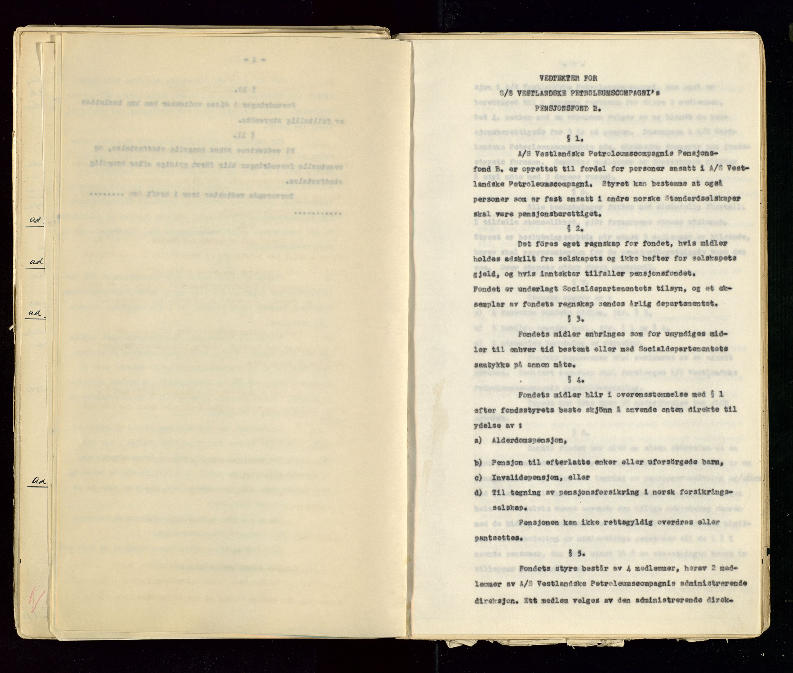 PA 1533 - A/S Vestlandske Petroleumscompani, AV/SAST-A-101953/A/Aa/L0001/0001: Generalforsamlinger og styreprotokoller / Styre- og generalforsamlingsprotokoll, 1890-1953, s. 123