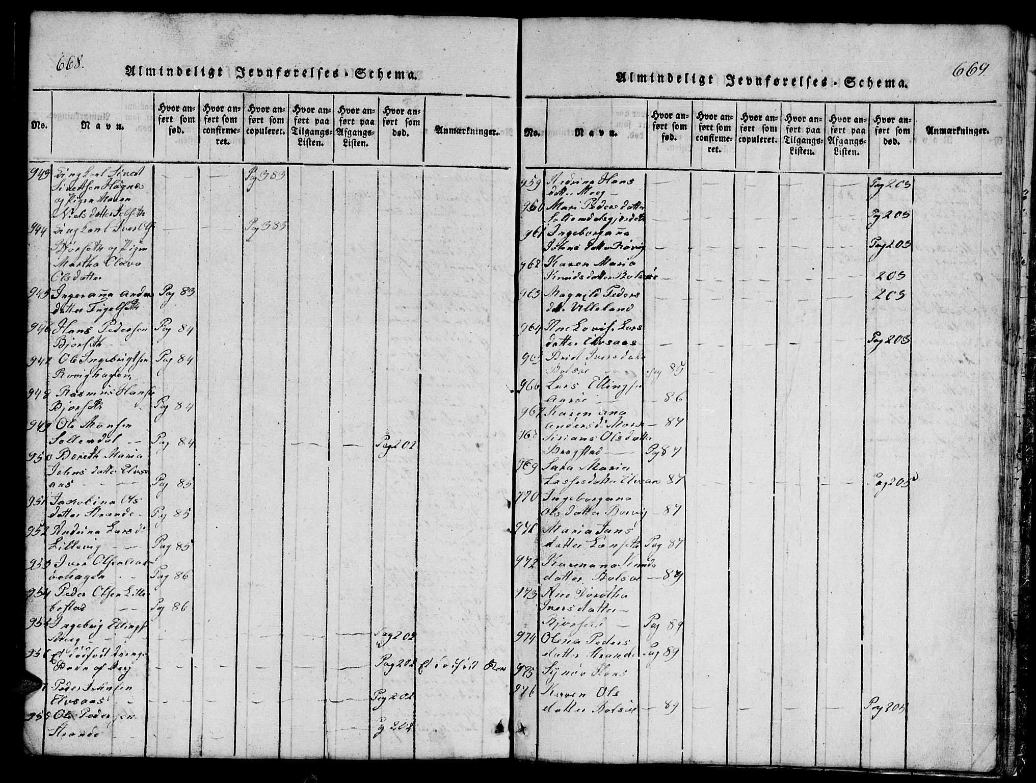 Ministerialprotokoller, klokkerbøker og fødselsregistre - Møre og Romsdal, AV/SAT-A-1454/555/L0665: Klokkerbok nr. 555C01, 1818-1868, s. 668-669