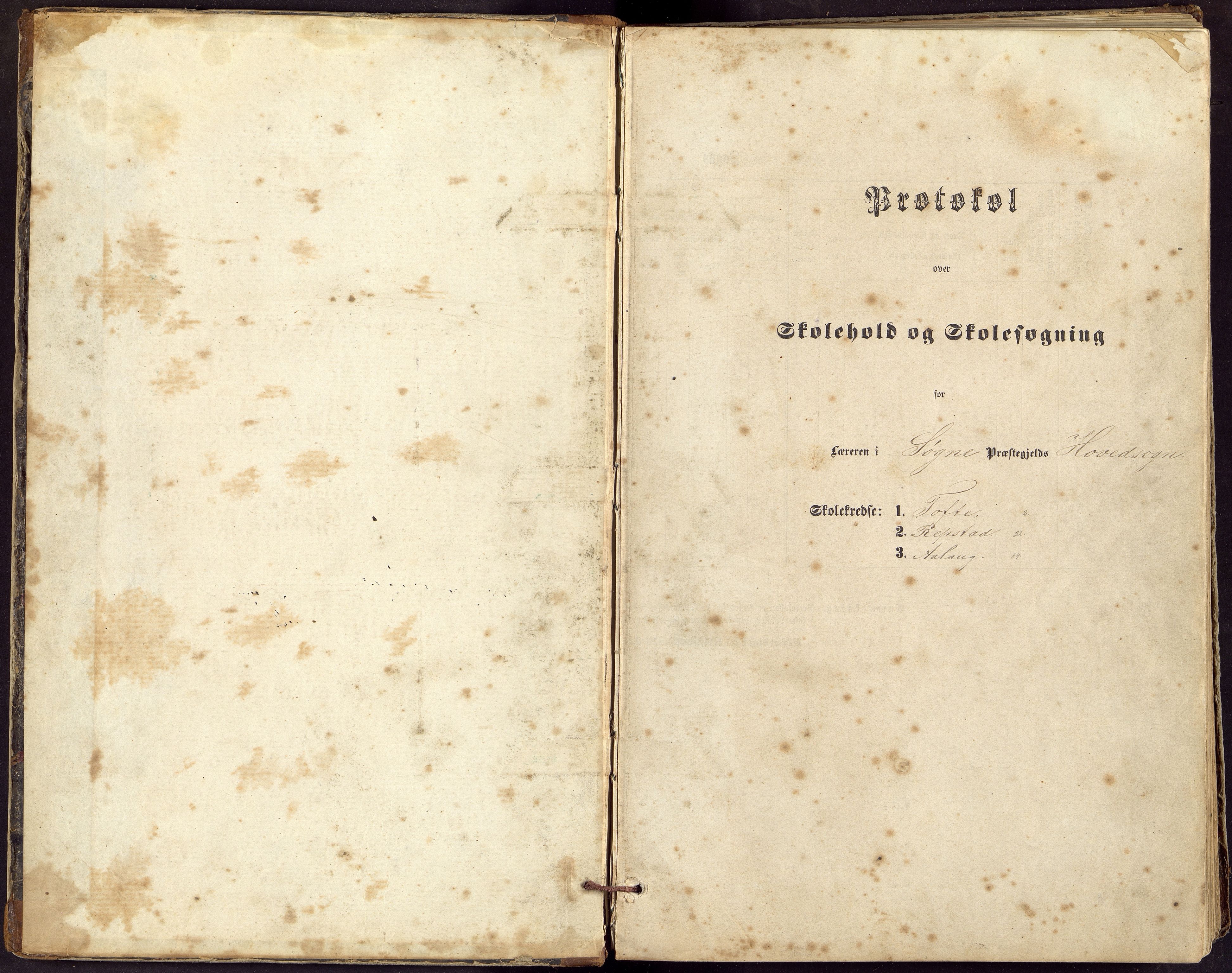 Søgne og Greipstad kommune - Tofte Krets, ARKSOR/1018SG563/H/L0001: Skoleprotokoll, 1872-1891