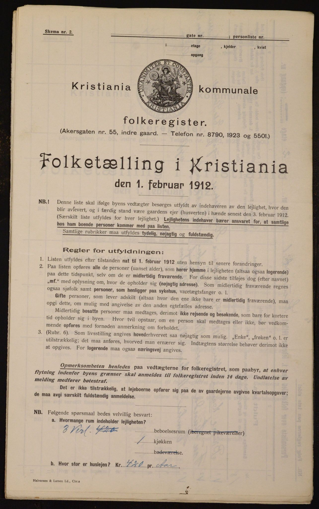 OBA, Kommunal folketelling 1.2.1912 for Kristiania, 1912, s. 54988