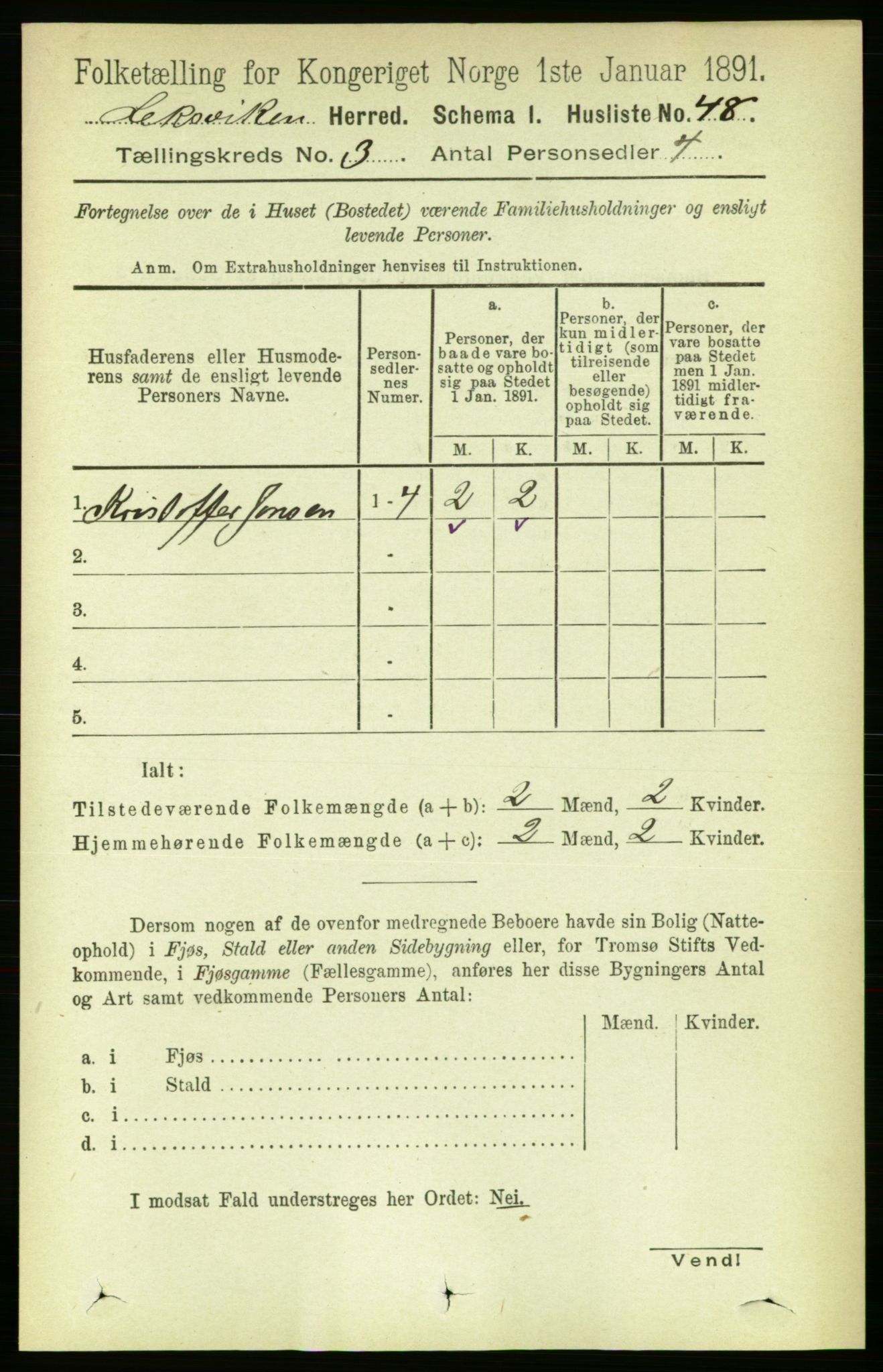 RA, Folketelling 1891 for 1718 Leksvik herred, 1891, s. 1139