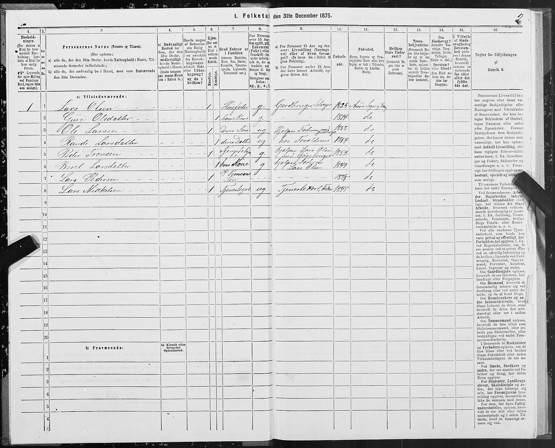 SAT, Folketelling 1875 for 1569P Aure prestegjeld, 1875, s. 1002