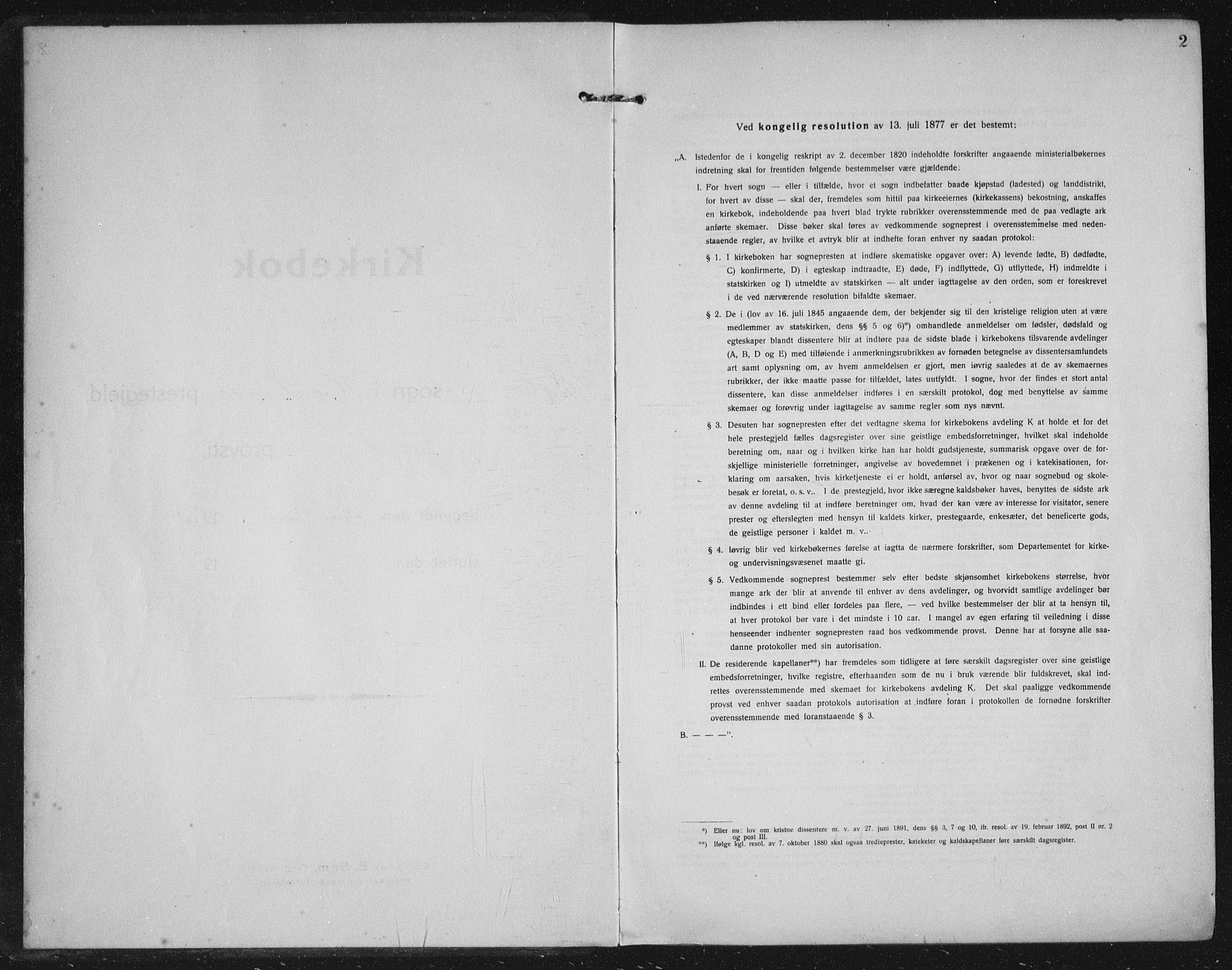 Håland sokneprestkontor, AV/SAST-A-101802/002/C/L0001: Ministerialbok nr. A 14, 1913-1927, s. 2