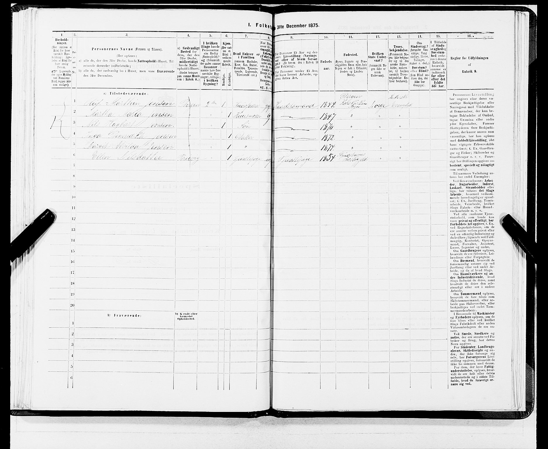 SAB, Folketelling 1875 for 1301 Bergen kjøpstad, 1875, s. 4530