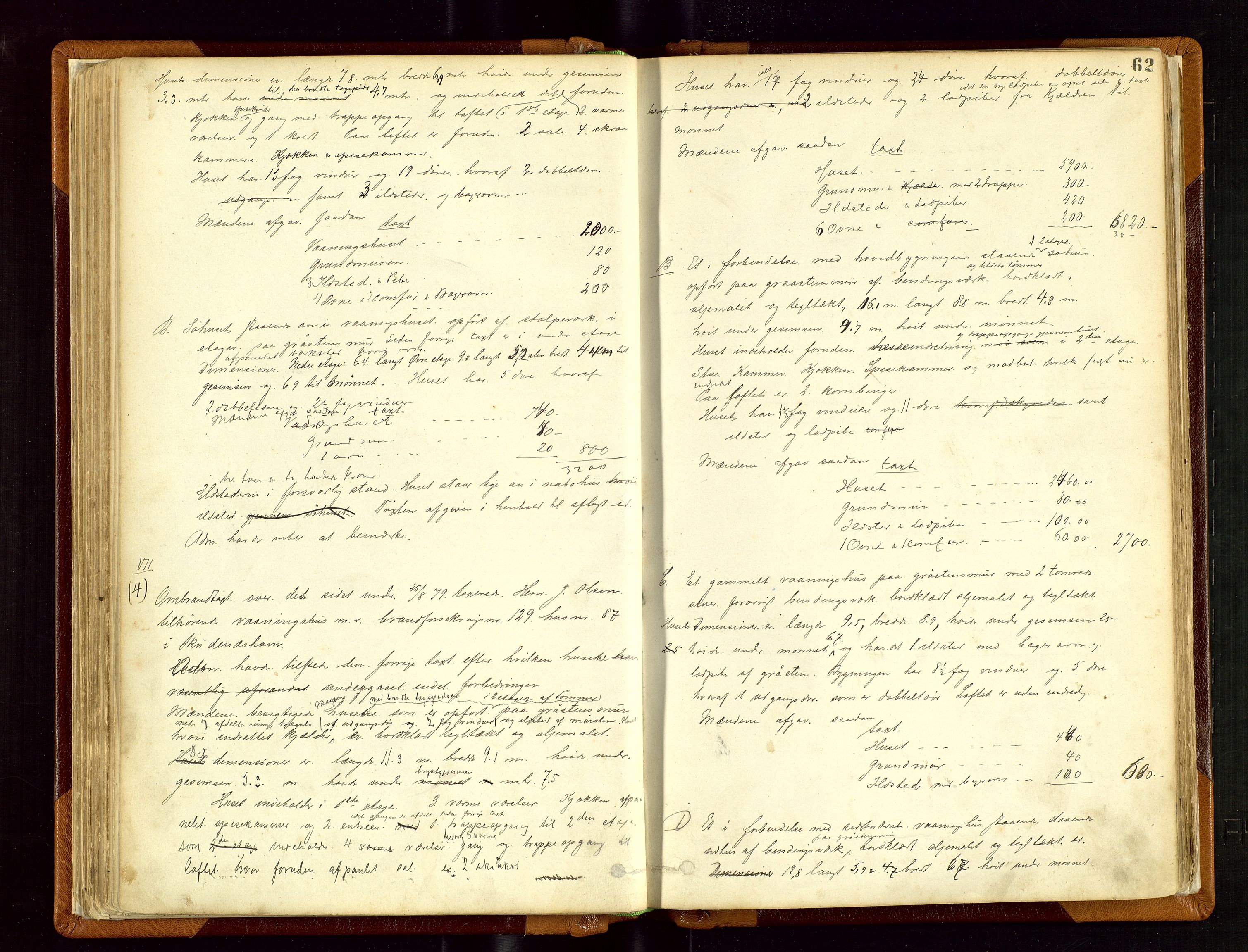 Skudenes lensmannskontor, AV/SAST-A-100444/Goa/L0003: Branntakstprotokoll, 1879-1903, s. 61b-62a