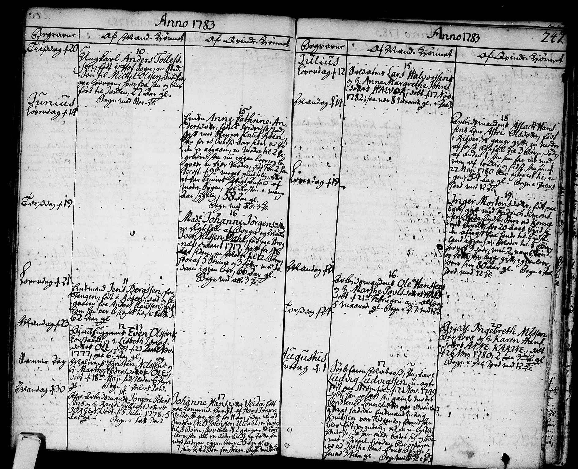 Strømsø kirkebøker, AV/SAKO-A-246/F/Fa/L0009: Ministerialbok nr. I 9, 1752-1791, s. 247