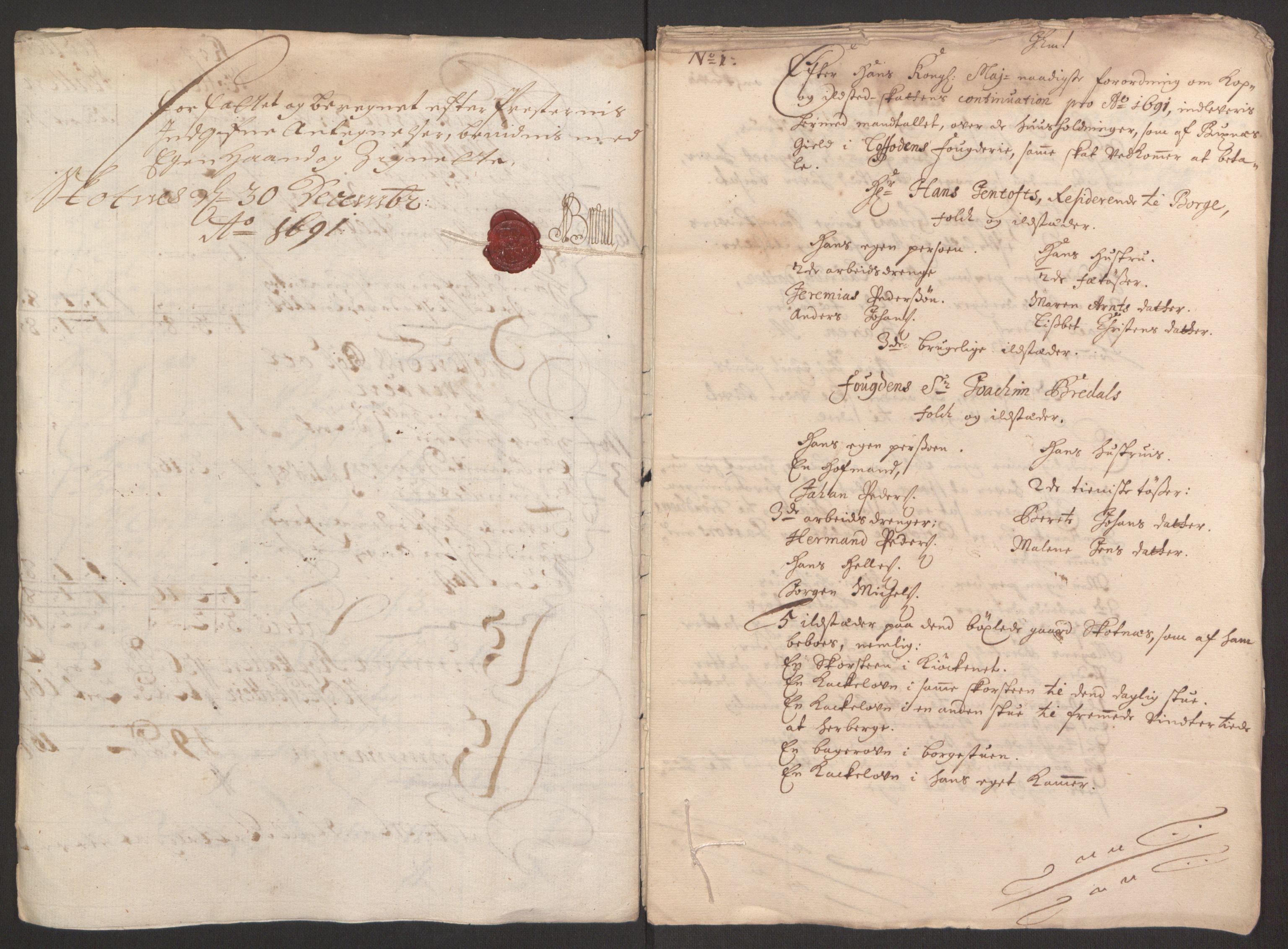 Rentekammeret inntil 1814, Reviderte regnskaper, Fogderegnskap, RA/EA-4092/R67/L4675: Fogderegnskap Vesterålen, Andenes og Lofoten, 1691-1693, s. 72