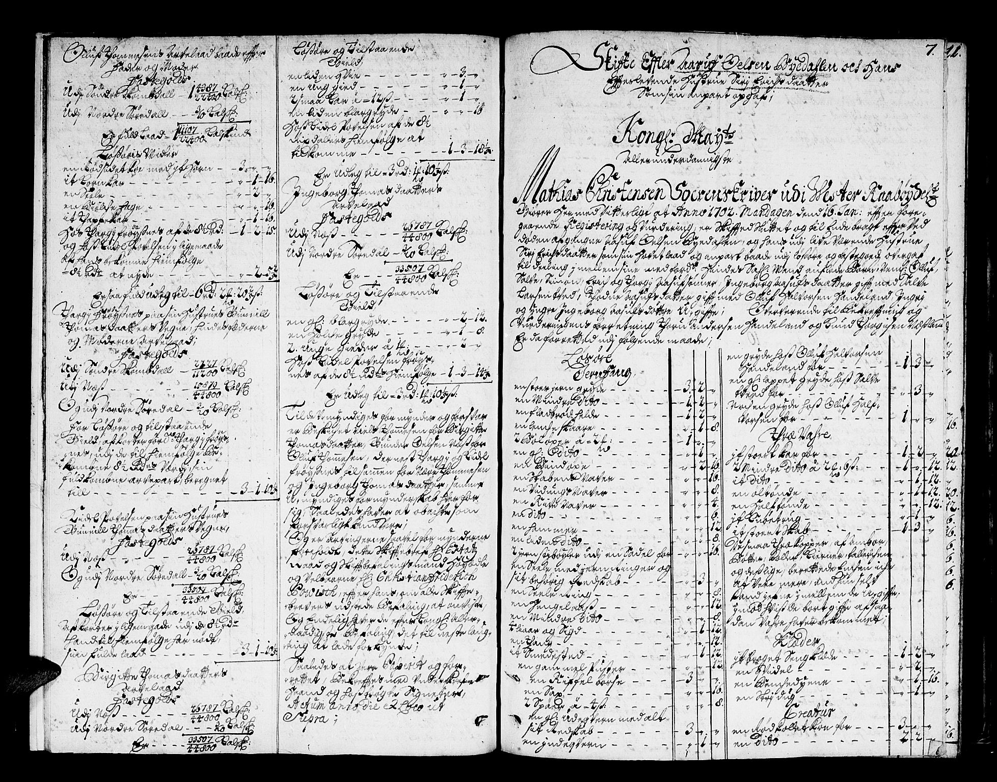 Setesdal sorenskriveri, AV/SAK-1221-0011/H/Hc/L0002: Skifteprotokoll nr 2 med register, 1702-1705, s. 6b-7a