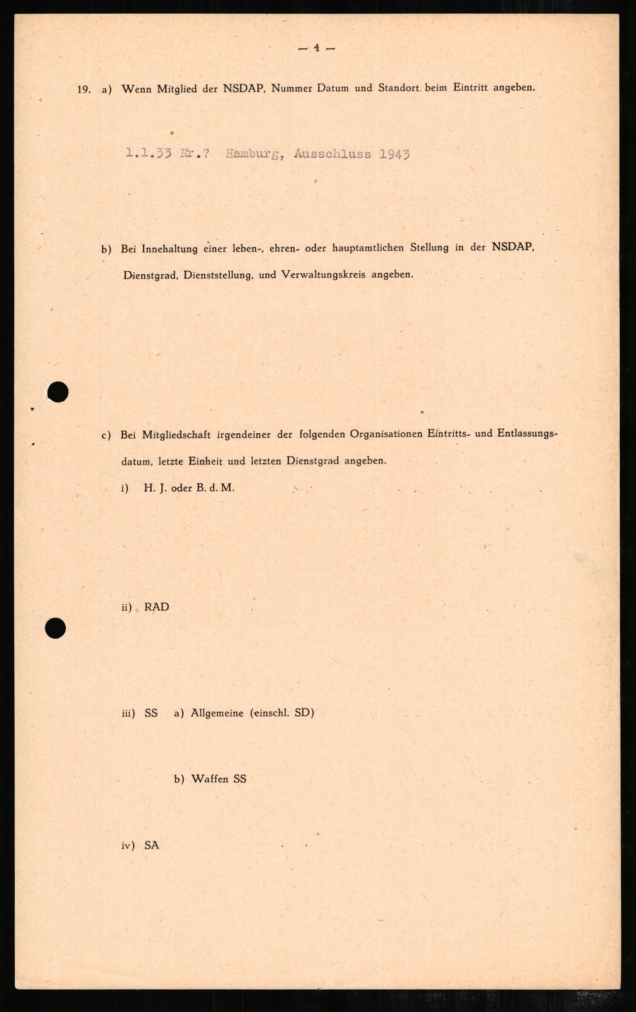 Forsvaret, Forsvarets overkommando II, AV/RA-RAFA-3915/D/Db/L0003: CI Questionaires. Tyske okkupasjonsstyrker i Norge. Tyskere., 1945-1946, s. 476