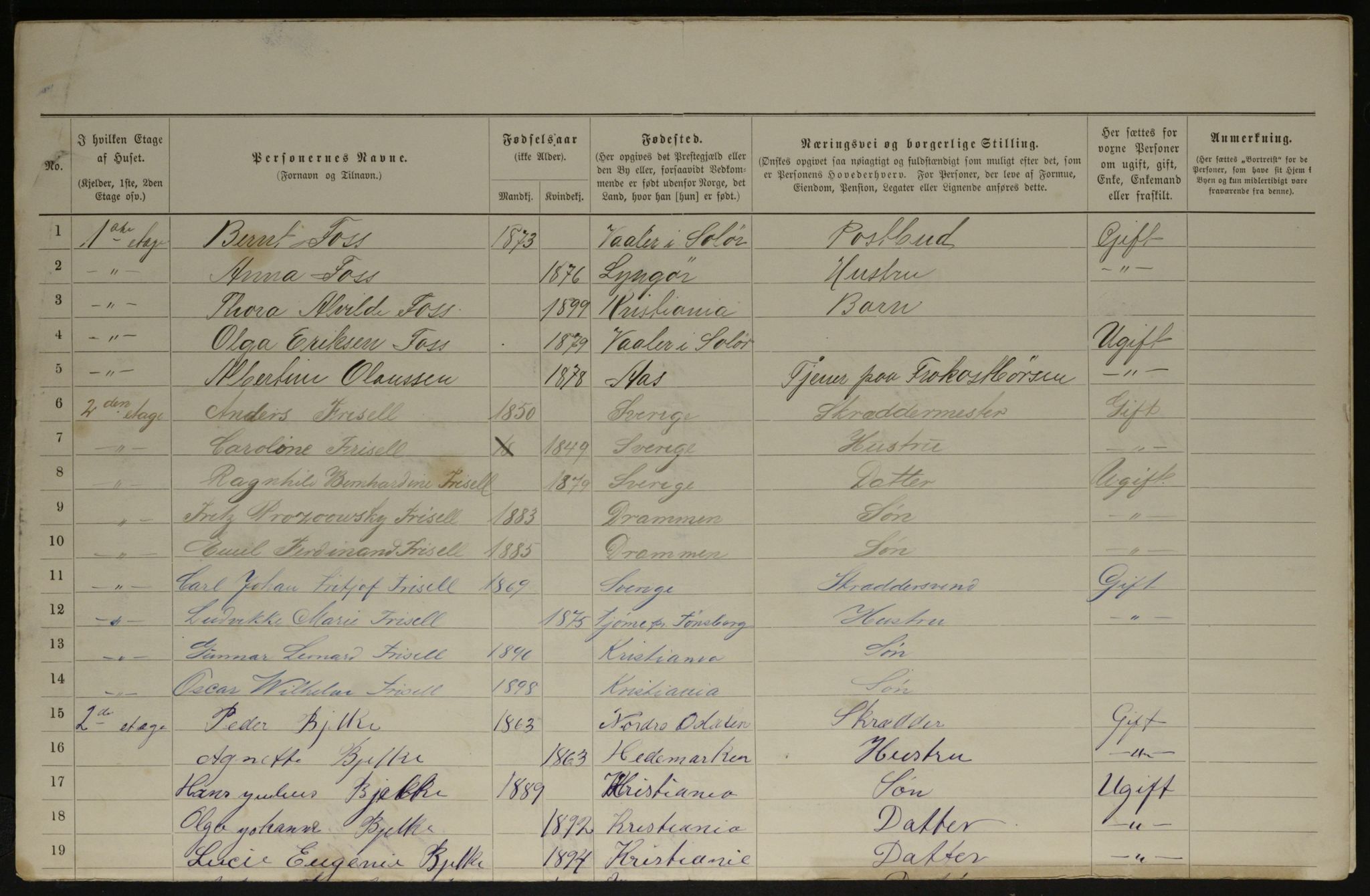 OBA, Kommunal folketelling 31.12.1901 for Kristiania kjøpstad, 1901, s. 12903