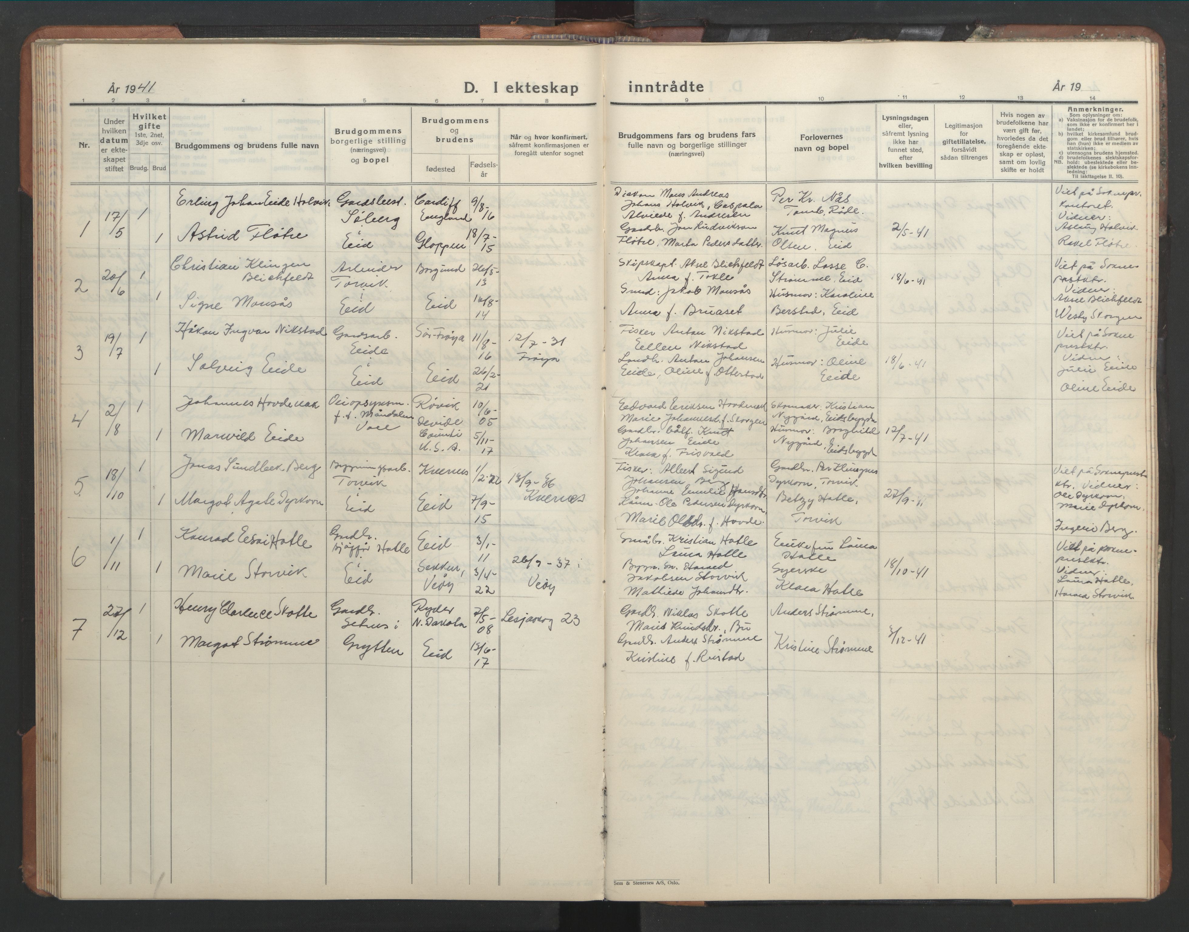 Ministerialprotokoller, klokkerbøker og fødselsregistre - Møre og Romsdal, AV/SAT-A-1454/542/L0559: Klokkerbok nr. 542C02, 1932-1952