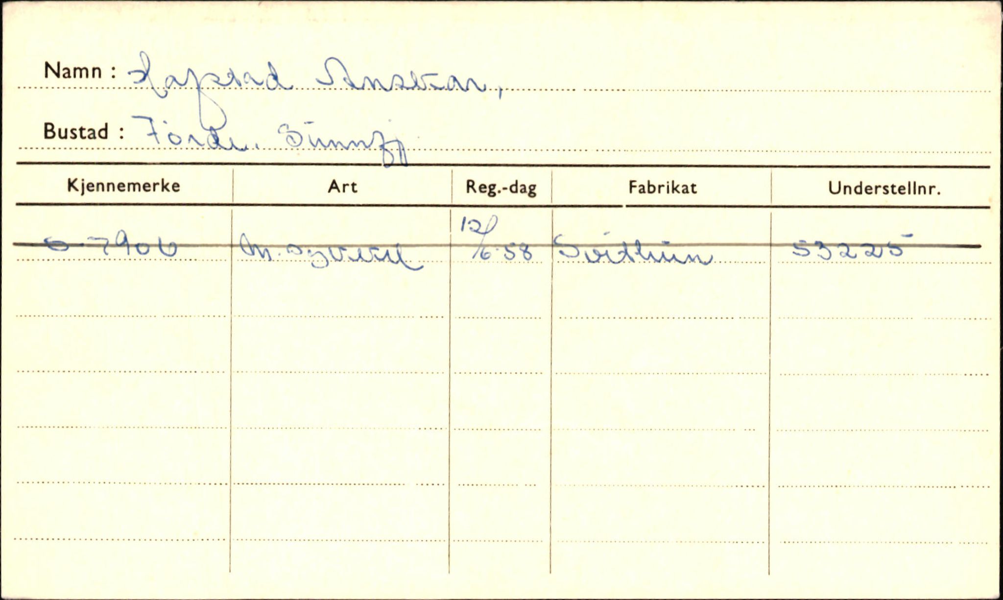 Statens vegvesen, Sogn og Fjordane vegkontor, SAB/A-5301/4/F/L0001A: Eigarregister Fjordane til 1.6.1961, 1930-1961, s. 4