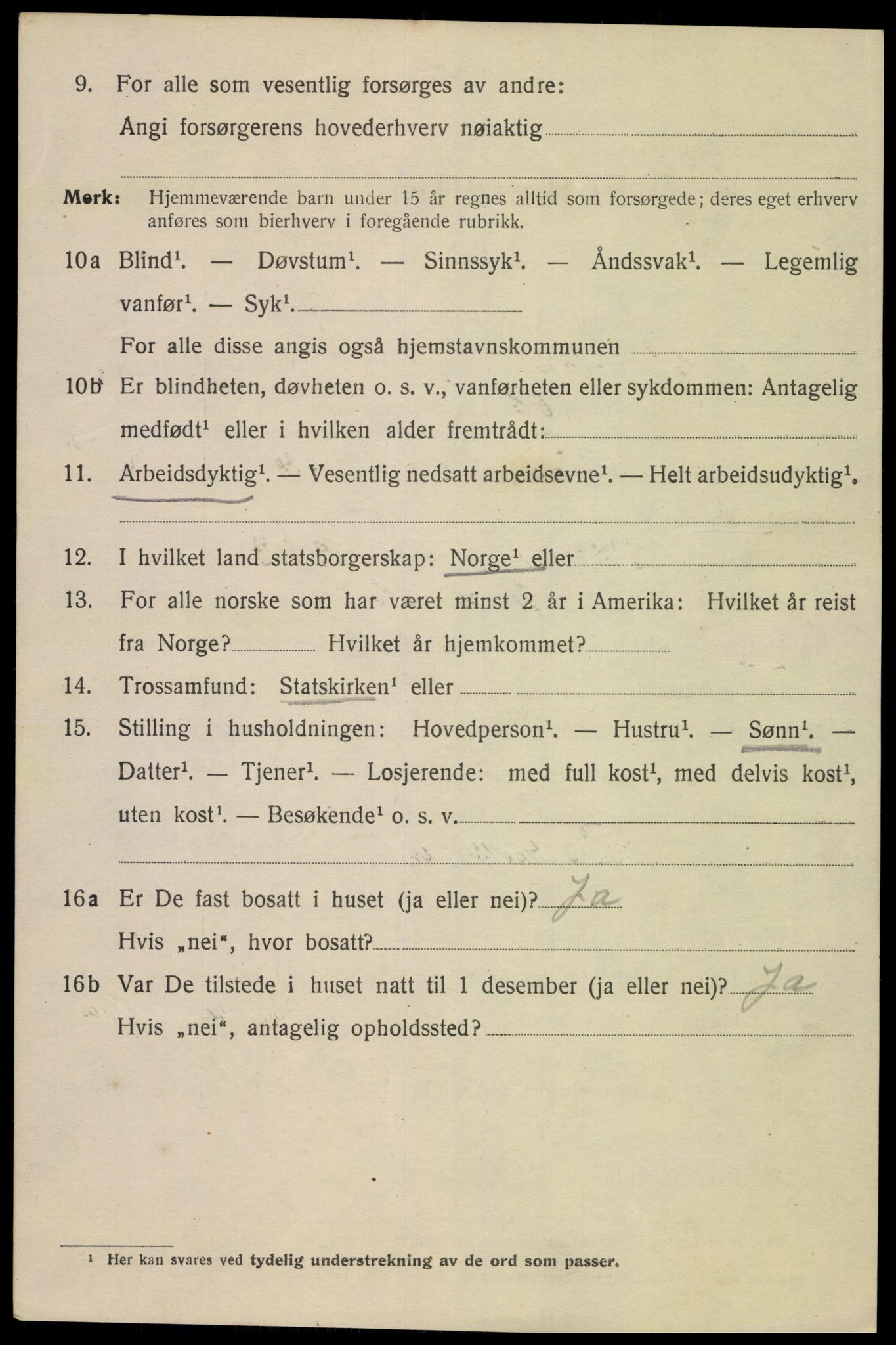 SAK, Folketelling 1920 for 1002 Mandal ladested, 1920, s. 8184