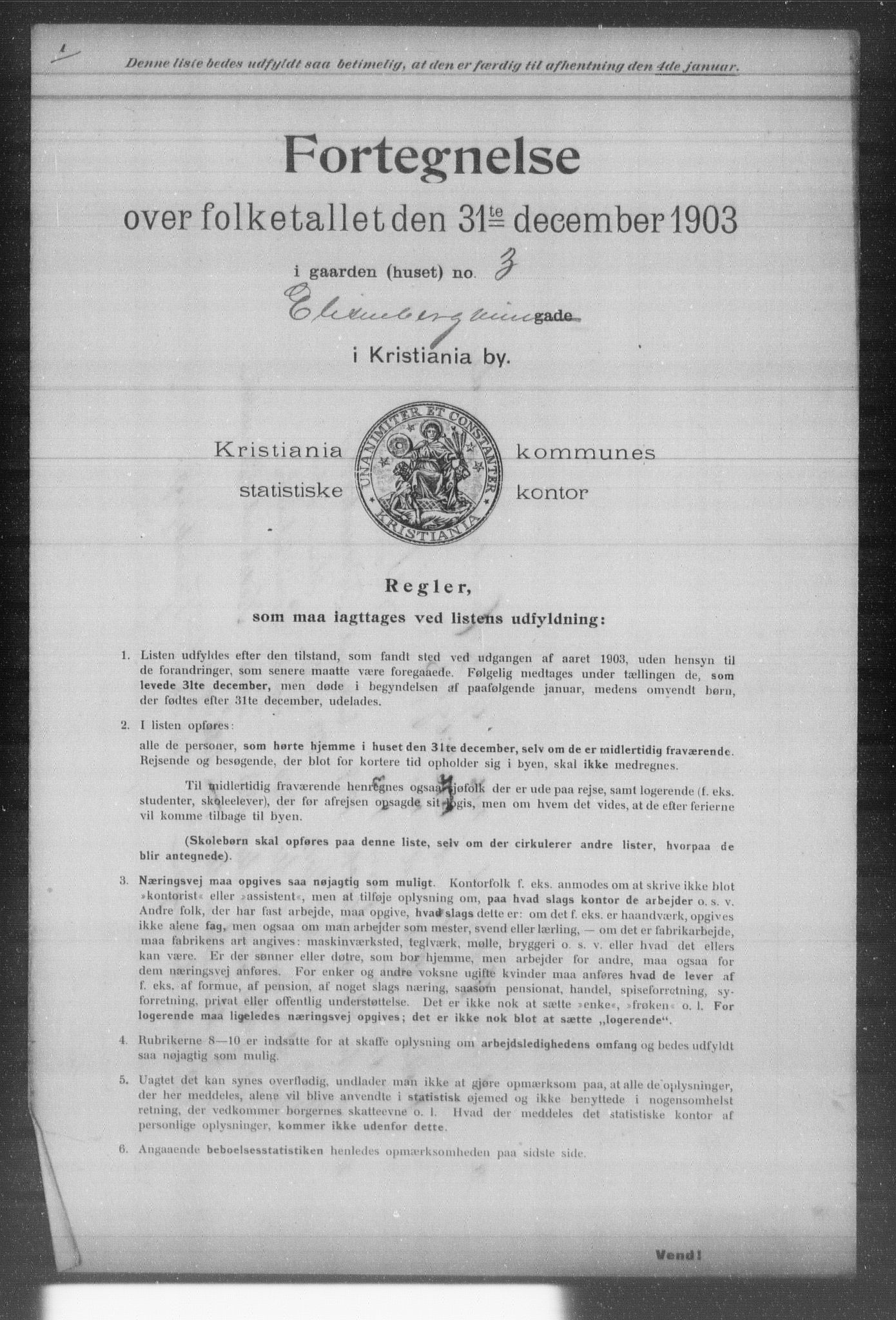 OBA, Kommunal folketelling 31.12.1903 for Kristiania kjøpstad, 1903, s. 4128