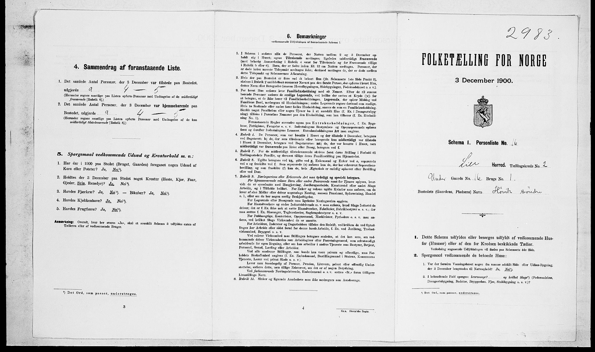RA, Folketelling 1900 for 0626 Lier herred, 1900, s. 396