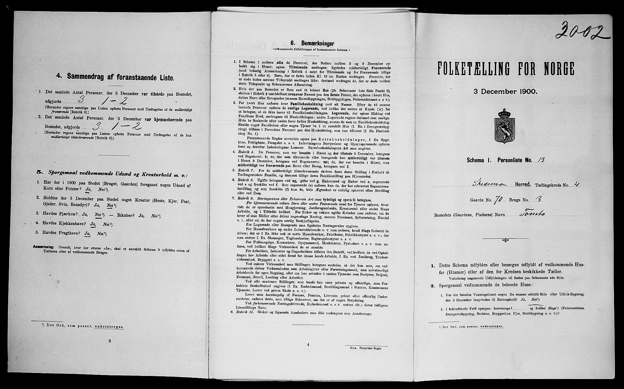 SAO, Folketelling 1900 for 0231 Skedsmo herred, 1900