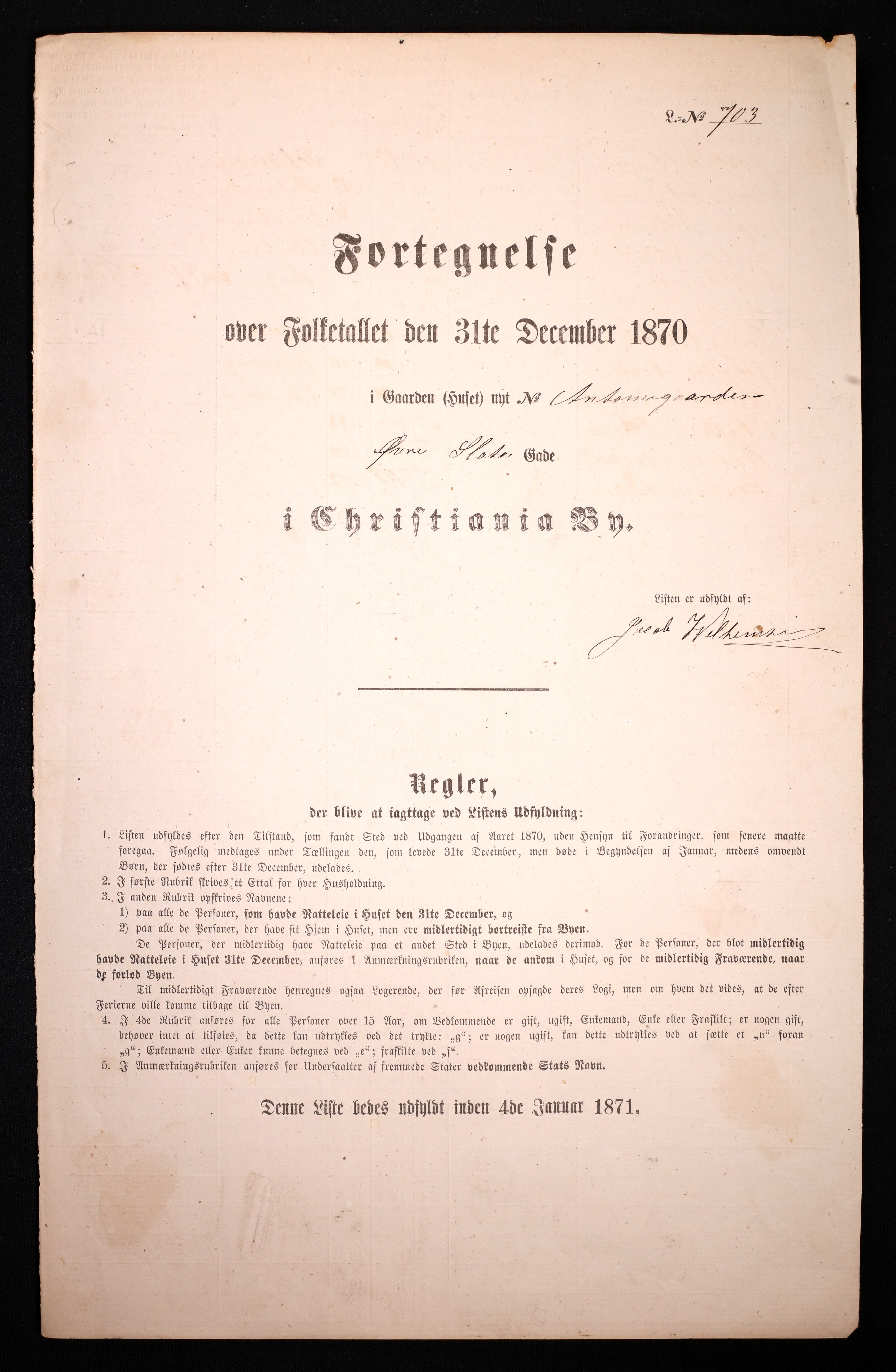 RA, Folketelling 1870 for 0301 Kristiania kjøpstad, 1870, s. 4685