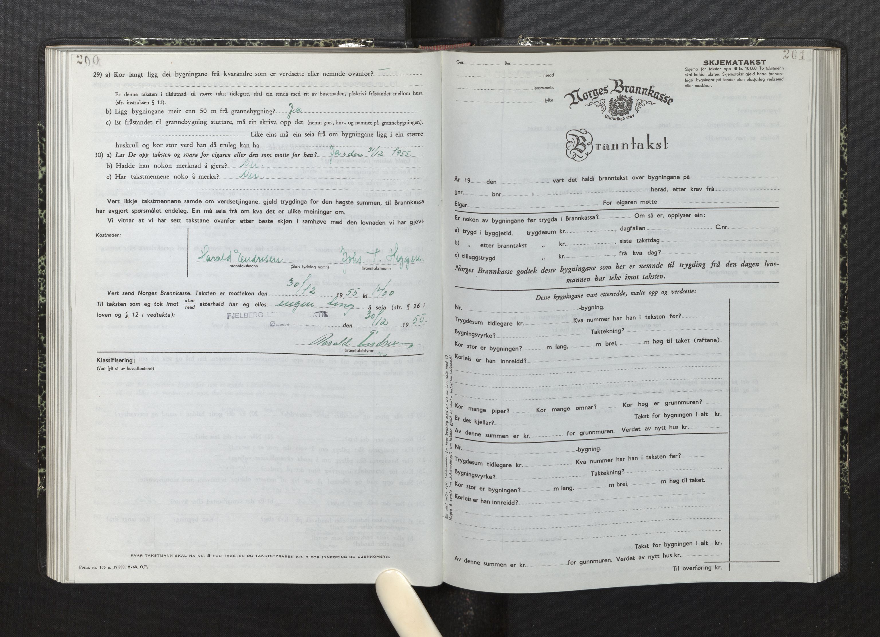 Lensmannen i Fjelberg, AV/SAB-A-32101/0012/L0008: Branntakstprotokoll, skjematakst, 1949-1955, s. 200-201