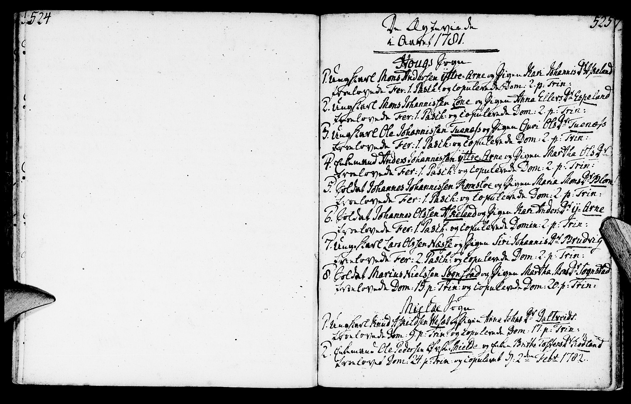 Haus sokneprestembete, SAB/A-75601/H/Haa: Ministerialbok nr. A 9, 1767-1781, s. 524-525