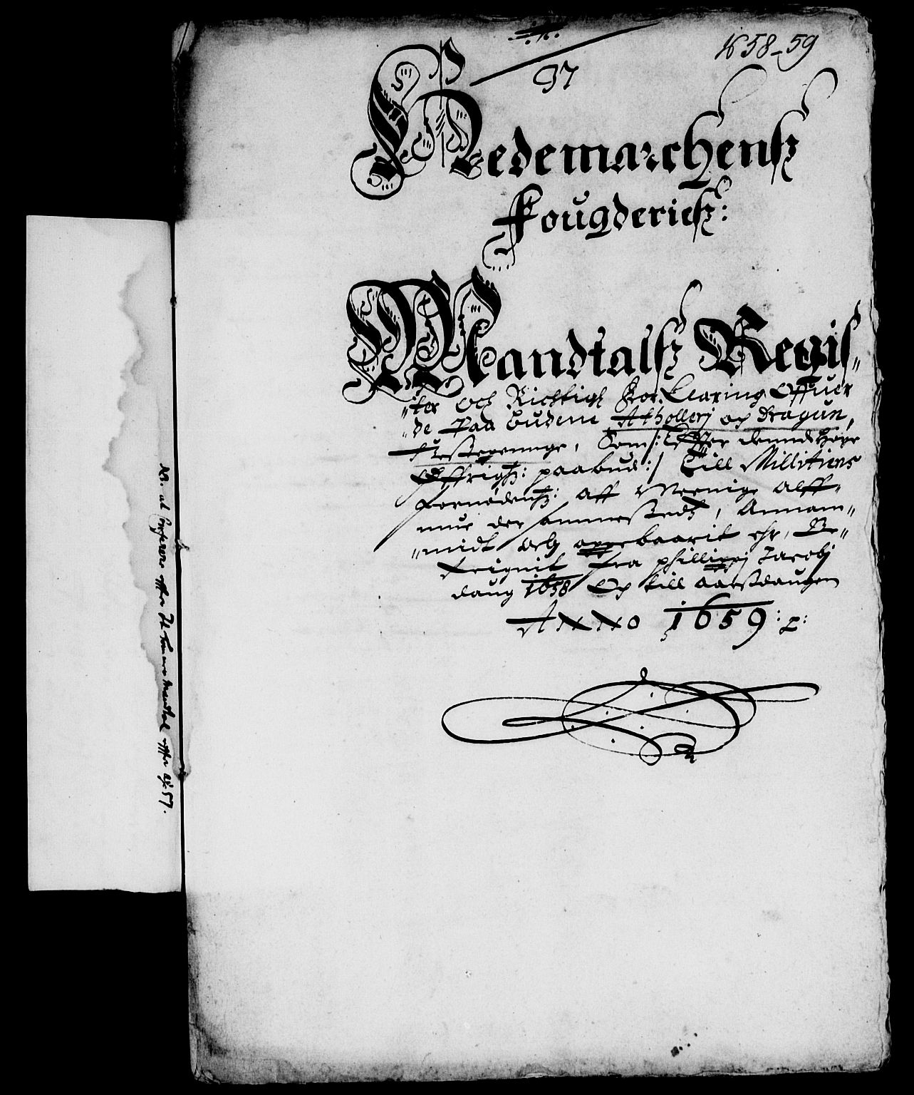 Rentekammeret inntil 1814, Reviderte regnskaper, Lensregnskaper, RA/EA-5023/R/Rb/Rba/L0248: Akershus len, 1658-1659