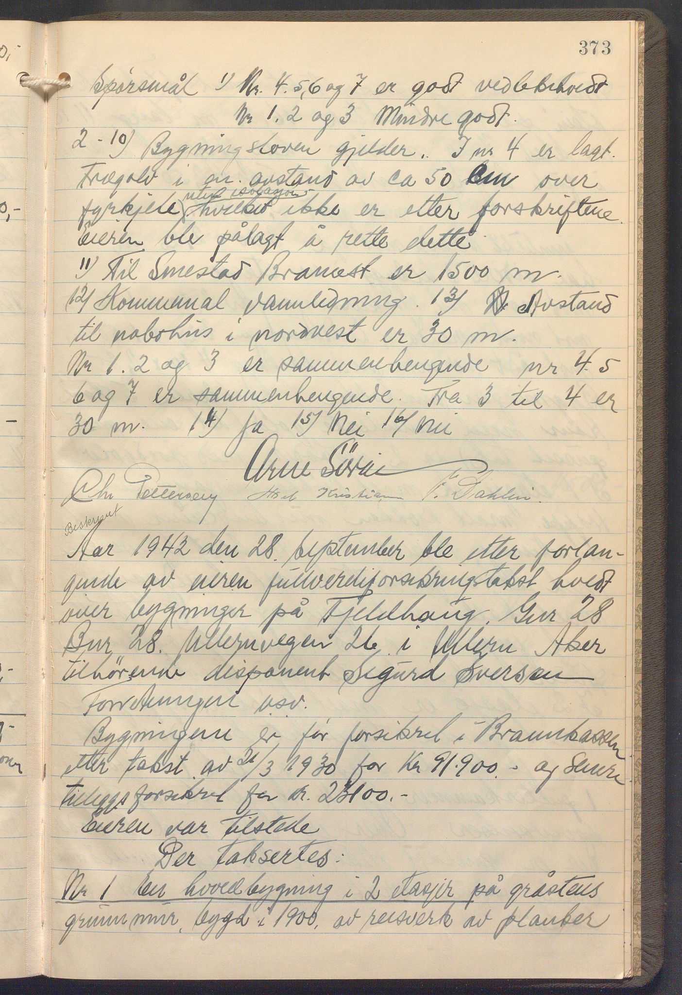 Lensmennene i Aker, OBA/A-10133/F/Fb/L0007: Branntakstprotokoll, 1941-1942, s. 373