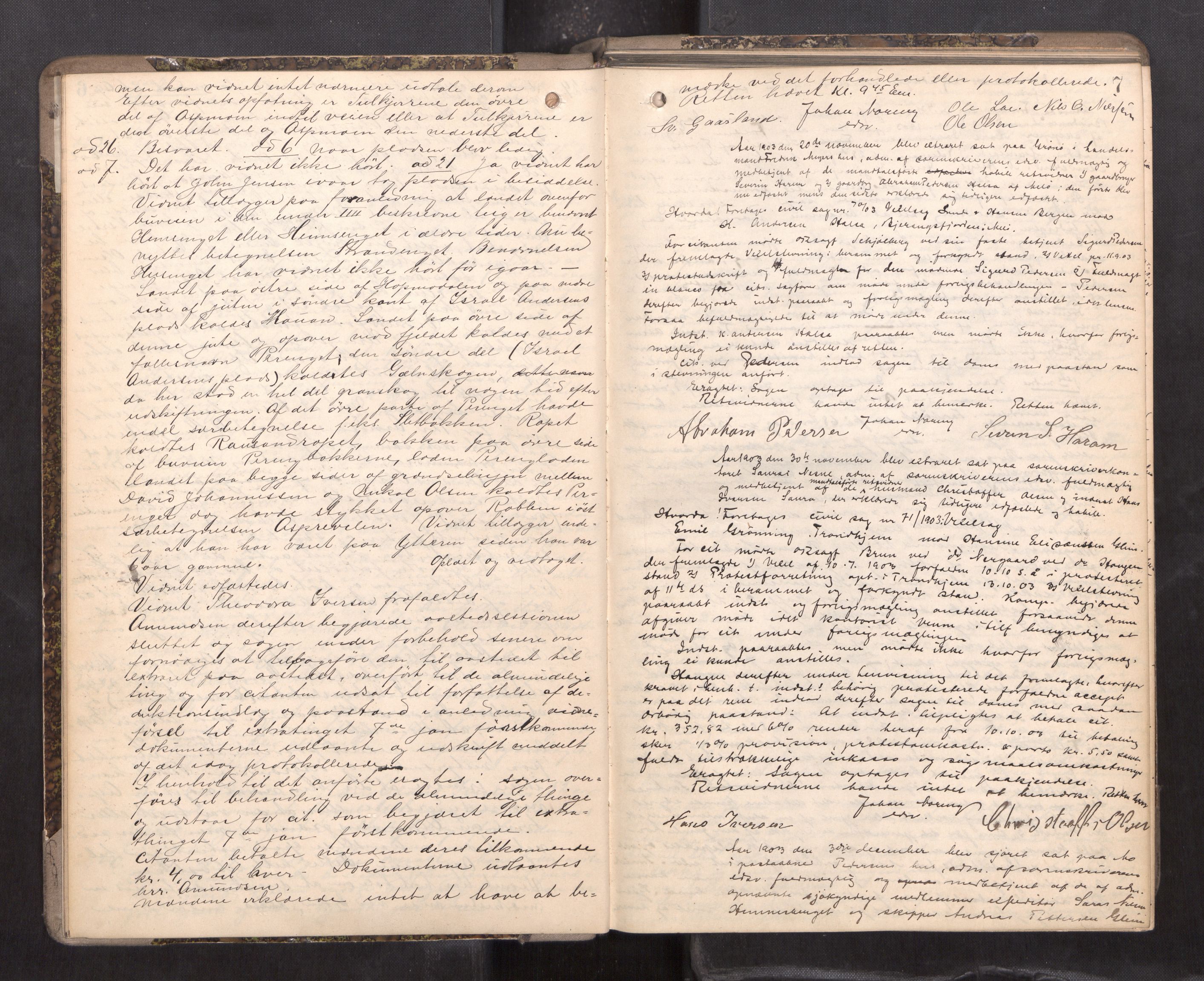 Rana sorenskriveri , AV/SAT-A-1108/1/1/1B/L0019: Ekstrarettsprotokoll, 1903-1908, s. 6b-7a