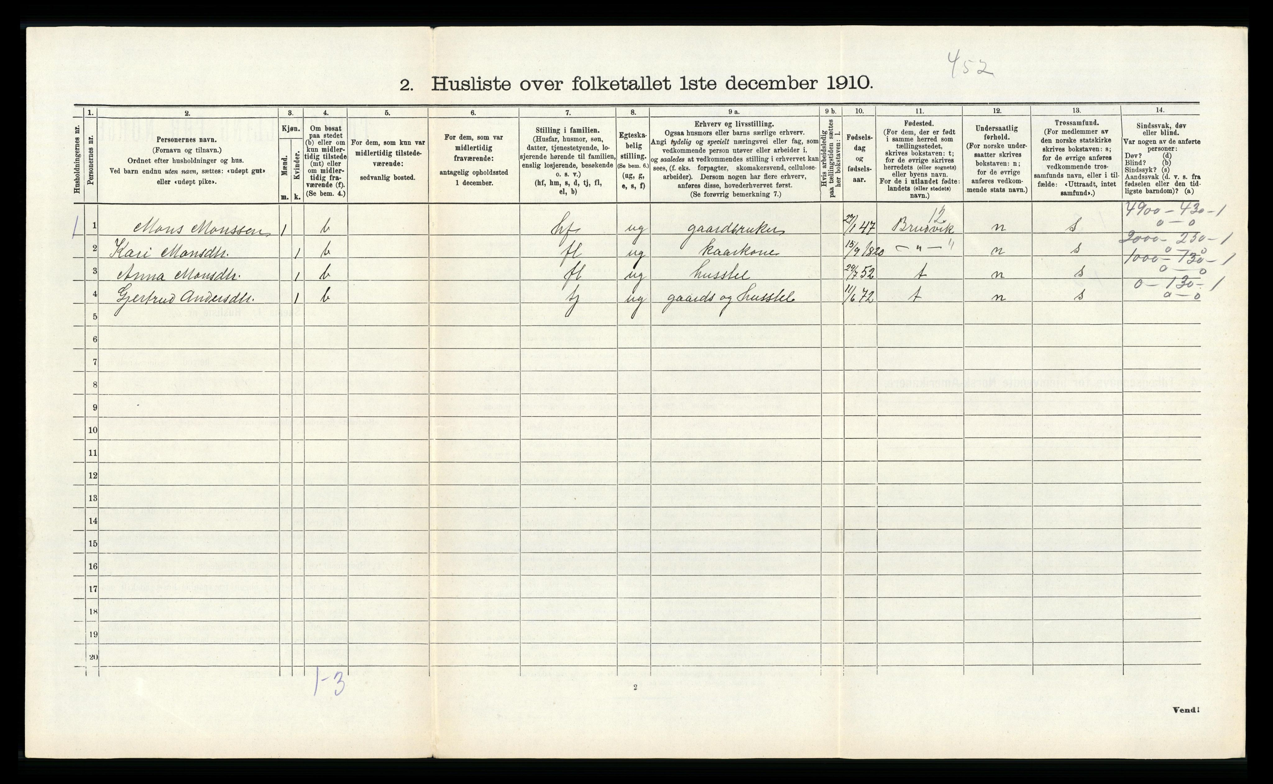 RA, Folketelling 1910 for 1254 Hamre herred, 1910, s. 773