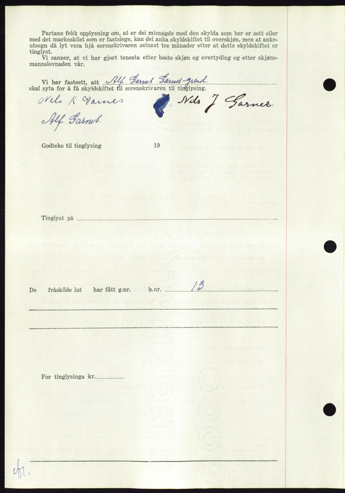 Søre Sunnmøre sorenskriveri, AV/SAT-A-4122/1/2/2C/L0095: Pantebok nr. 21A, 1953-1953, Dagboknr: 1275/1953