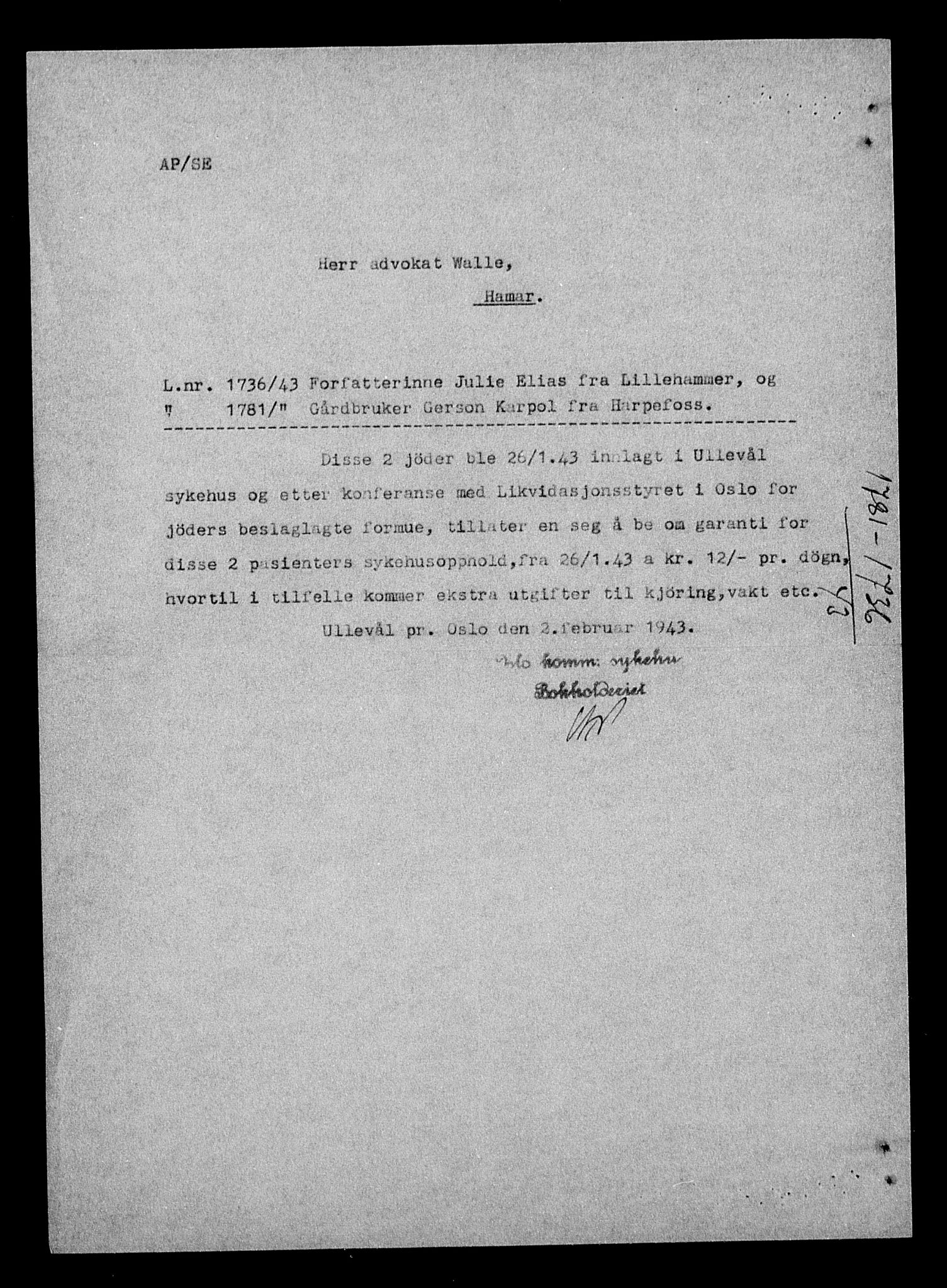 Justisdepartementet, Tilbakeføringskontoret for inndratte formuer, AV/RA-S-1564/H/Hc/Hcc/L0949: --, 1945-1947, s. 659