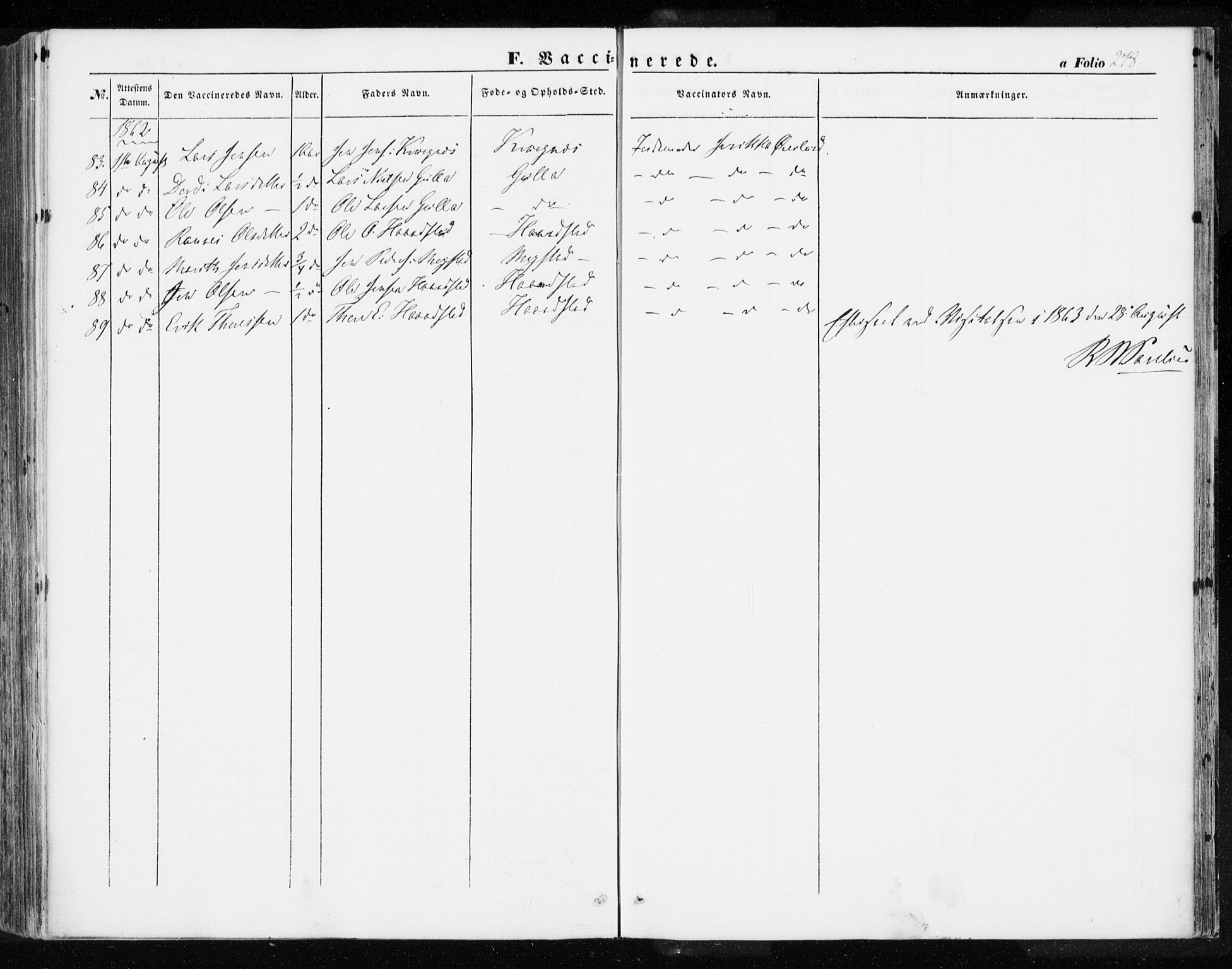 Ministerialprotokoller, klokkerbøker og fødselsregistre - Møre og Romsdal, AV/SAT-A-1454/595/L1044: Ministerialbok nr. 595A06, 1852-1863, s. 278