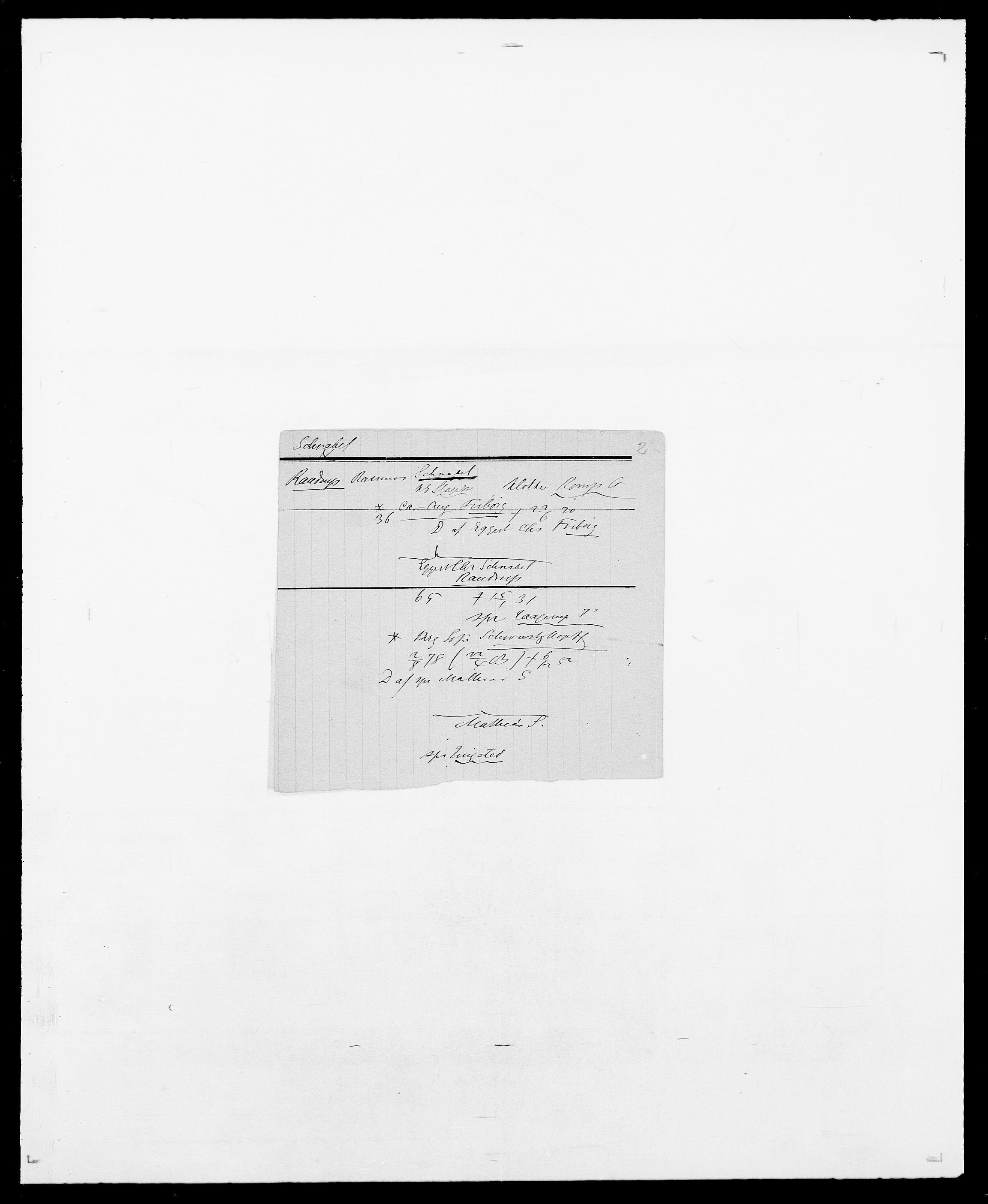 Delgobe, Charles Antoine - samling, SAO/PAO-0038/D/Da/L0035: Schnabel - sjetman, s. 4