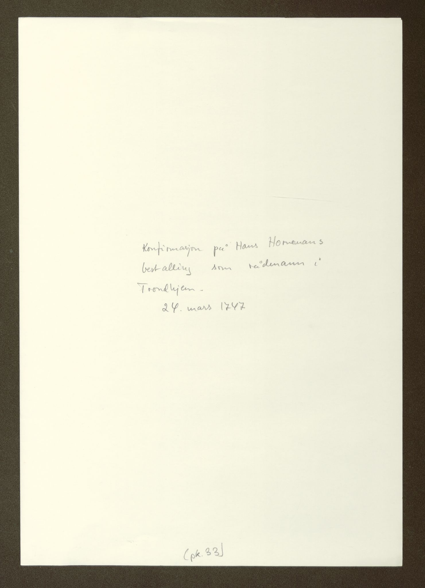 Horneman, SAT/PA-0236/G/L0128: Familiebrev og dokumenter: Hans Hornemans brev hjem under utenlandsopphold 1714-15, brev til konen 1729-42, brev til og fra sønnene 1739-1746 m.m, 1714-1747, s. 540